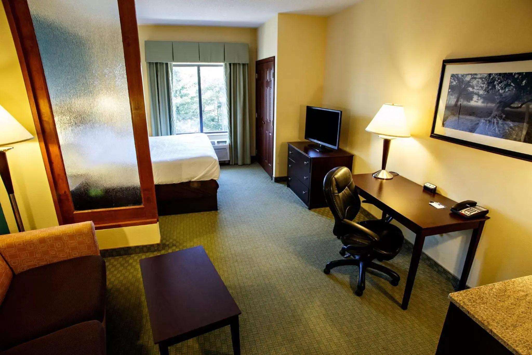 Photo of the whole room, TV/Entertainment Center in Holiday Inn Express Harrisburg West, an IHG Hotel