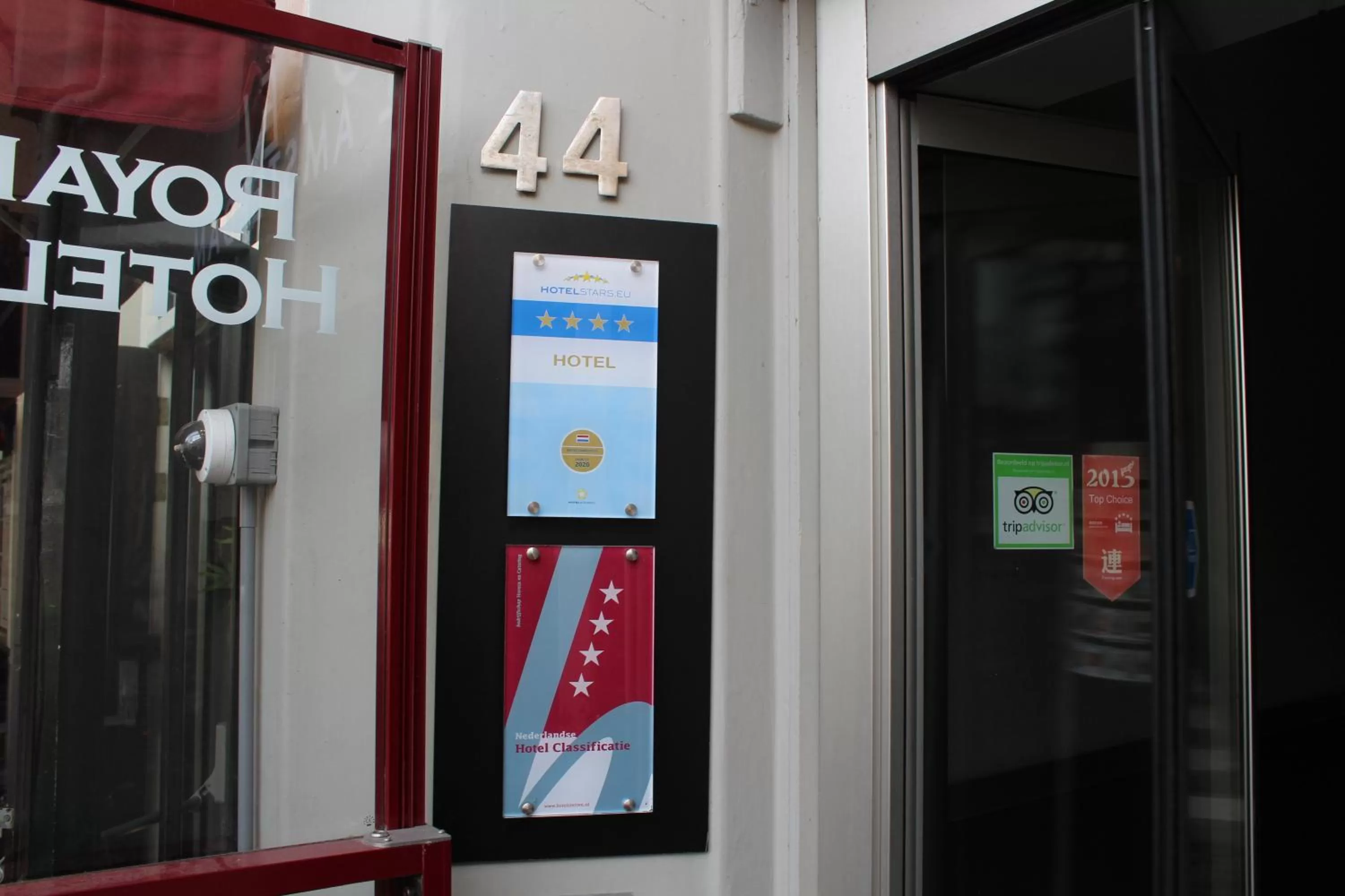 Facade/entrance in Royal Amsterdam Hotel
