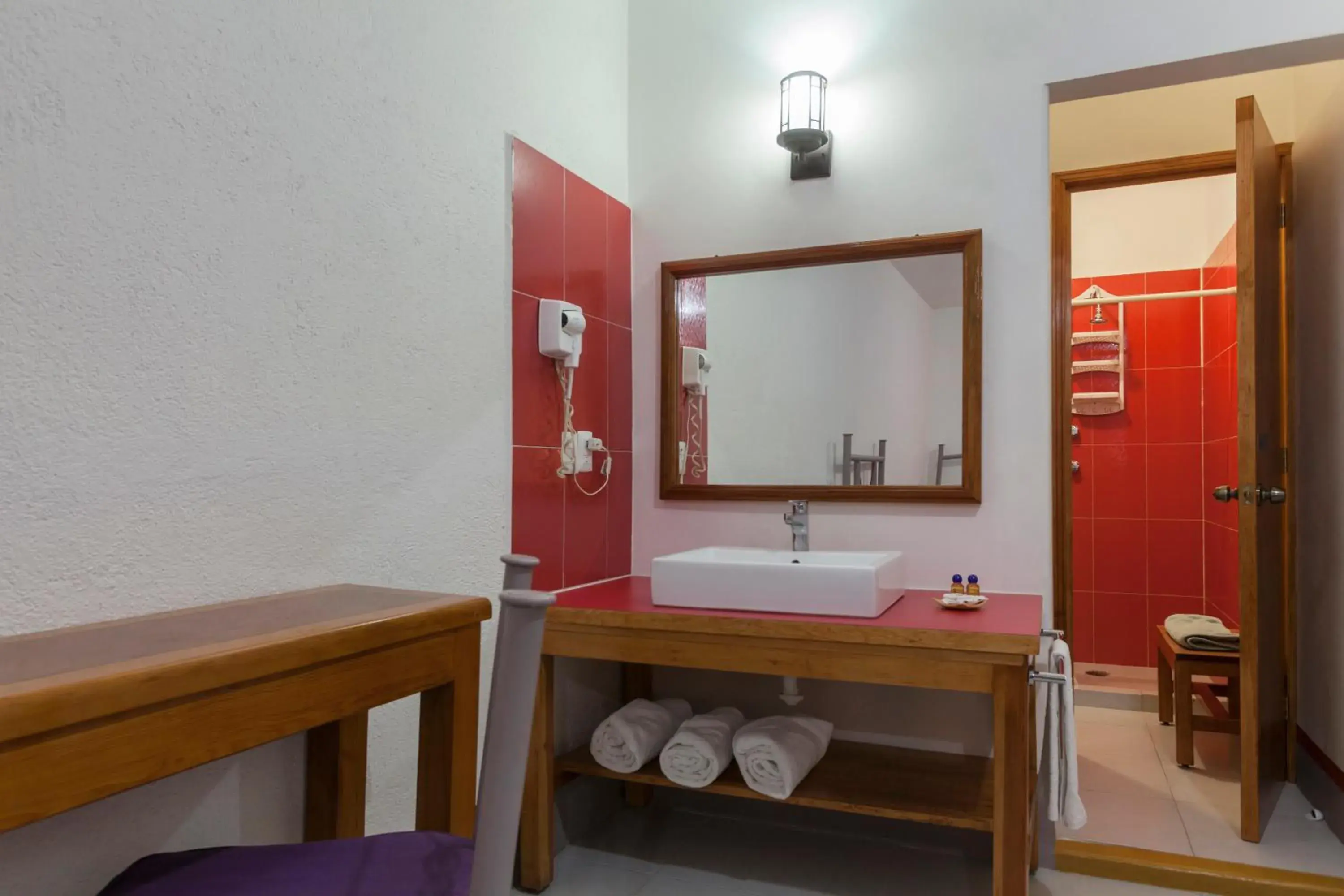 Shower, Bathroom in Hotel Posada el Cid