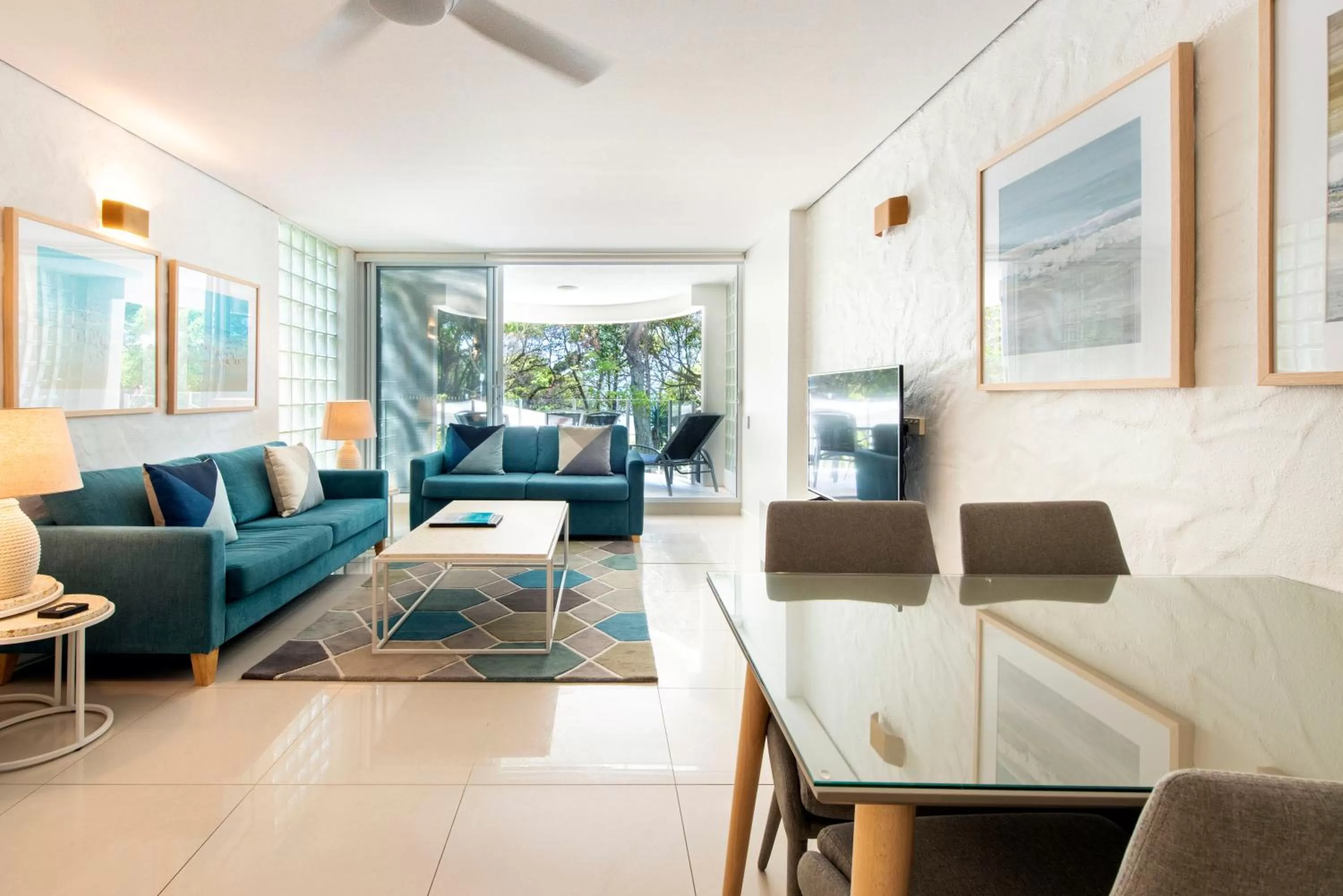 Living room in SandCastles Noosa