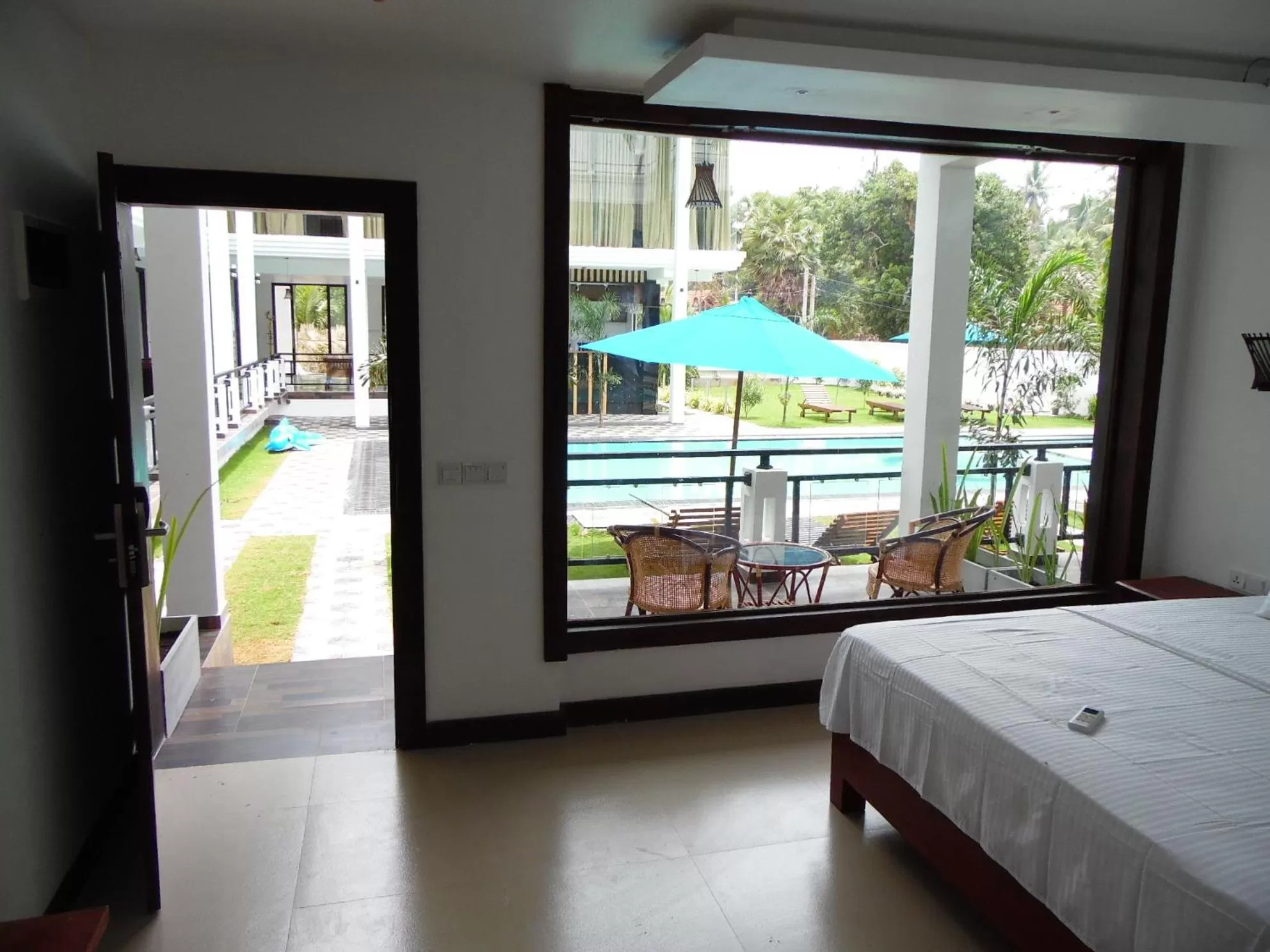 Bedroom, Pool View in J7 Villaj Resort