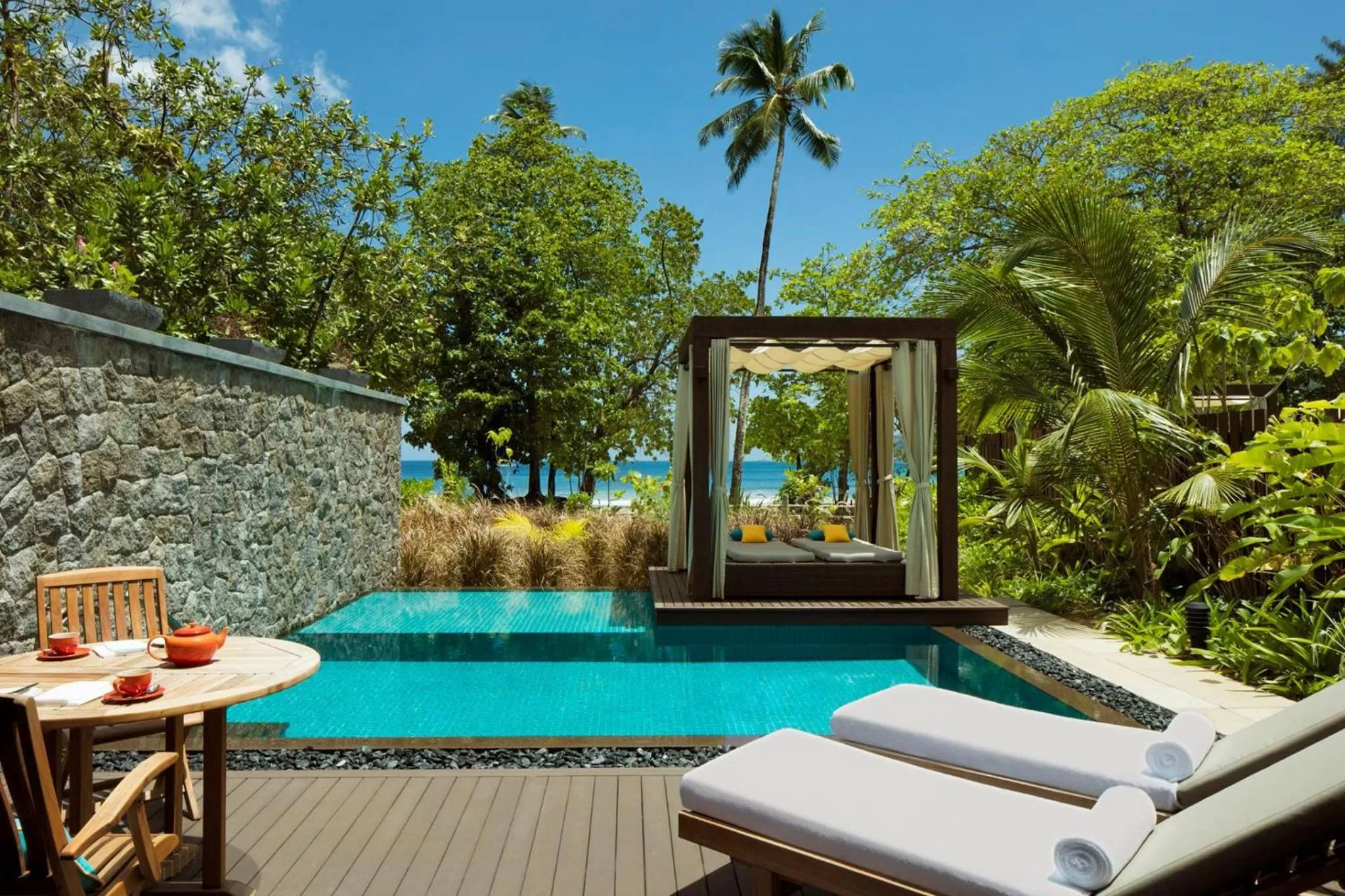 Pool view in STORY Seychelles