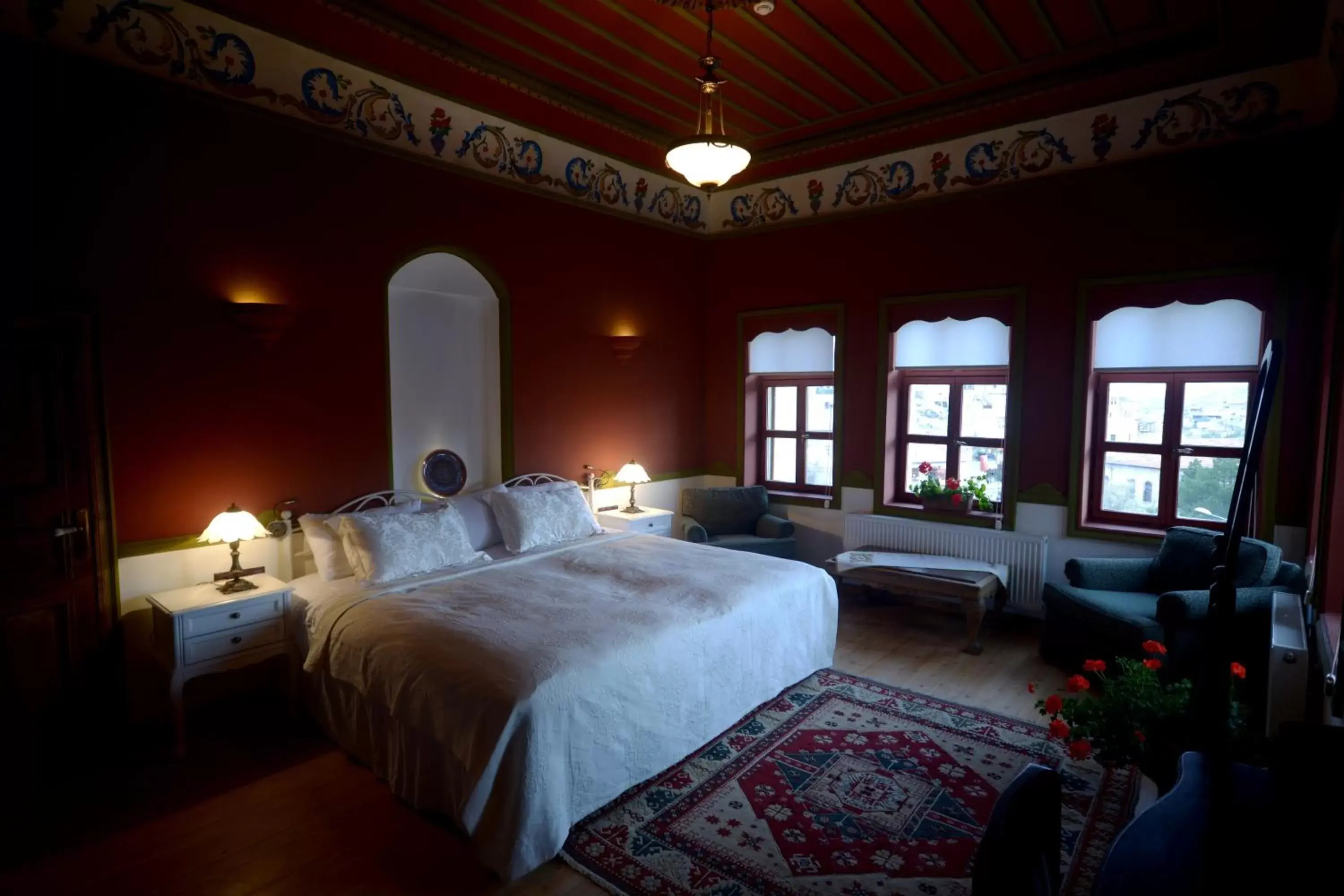 Decorative detail, Bed in Fresco Cave Suites Cappadocia