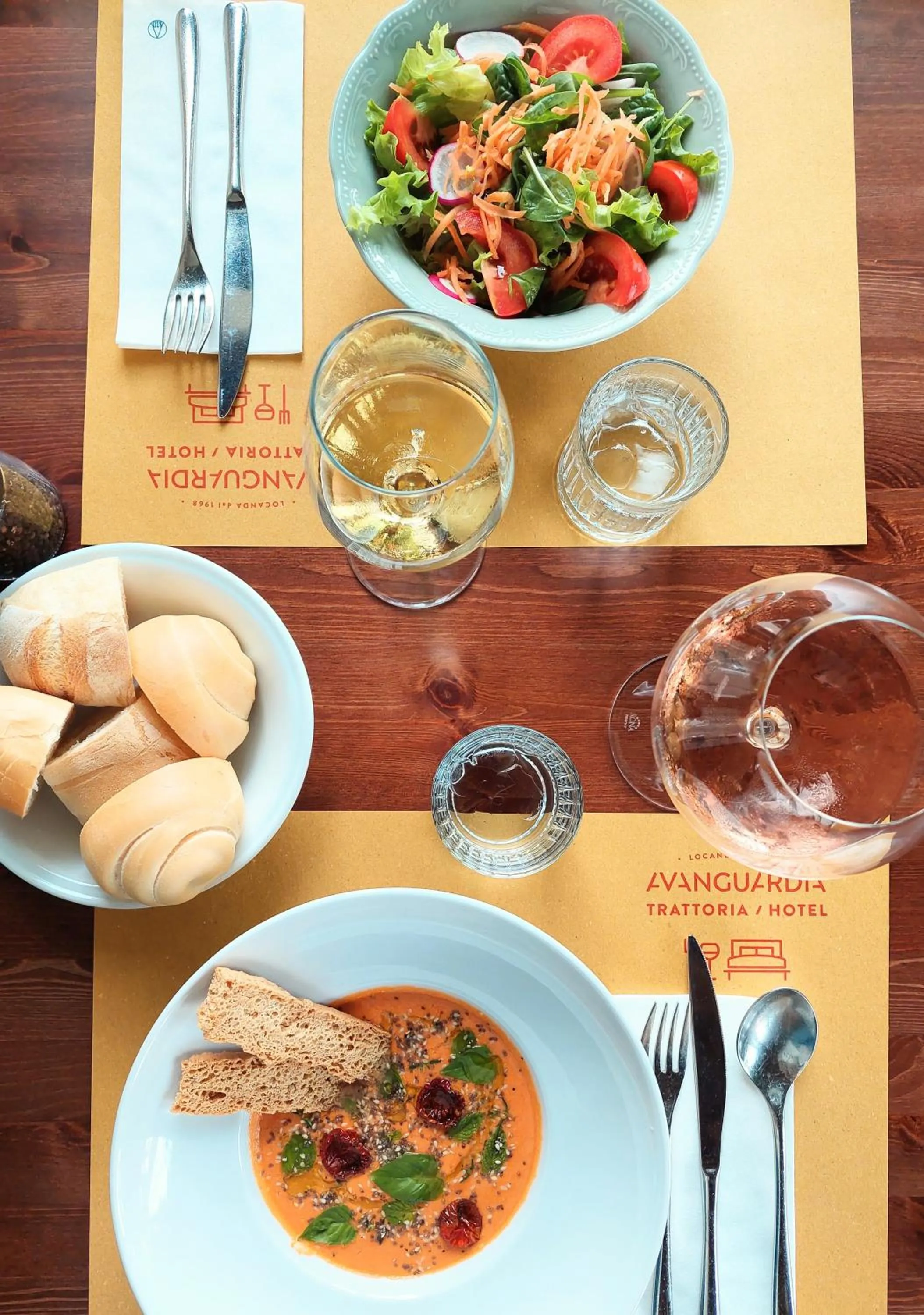 Food and drinks in Locanda Avanguardia