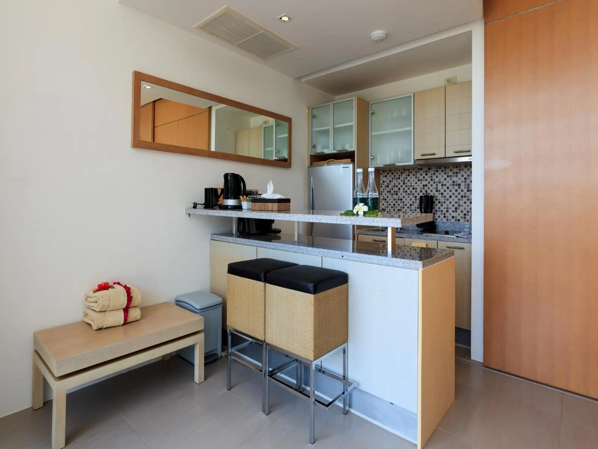 Kitchen or kitchenette in IndoChine Resort and Villas