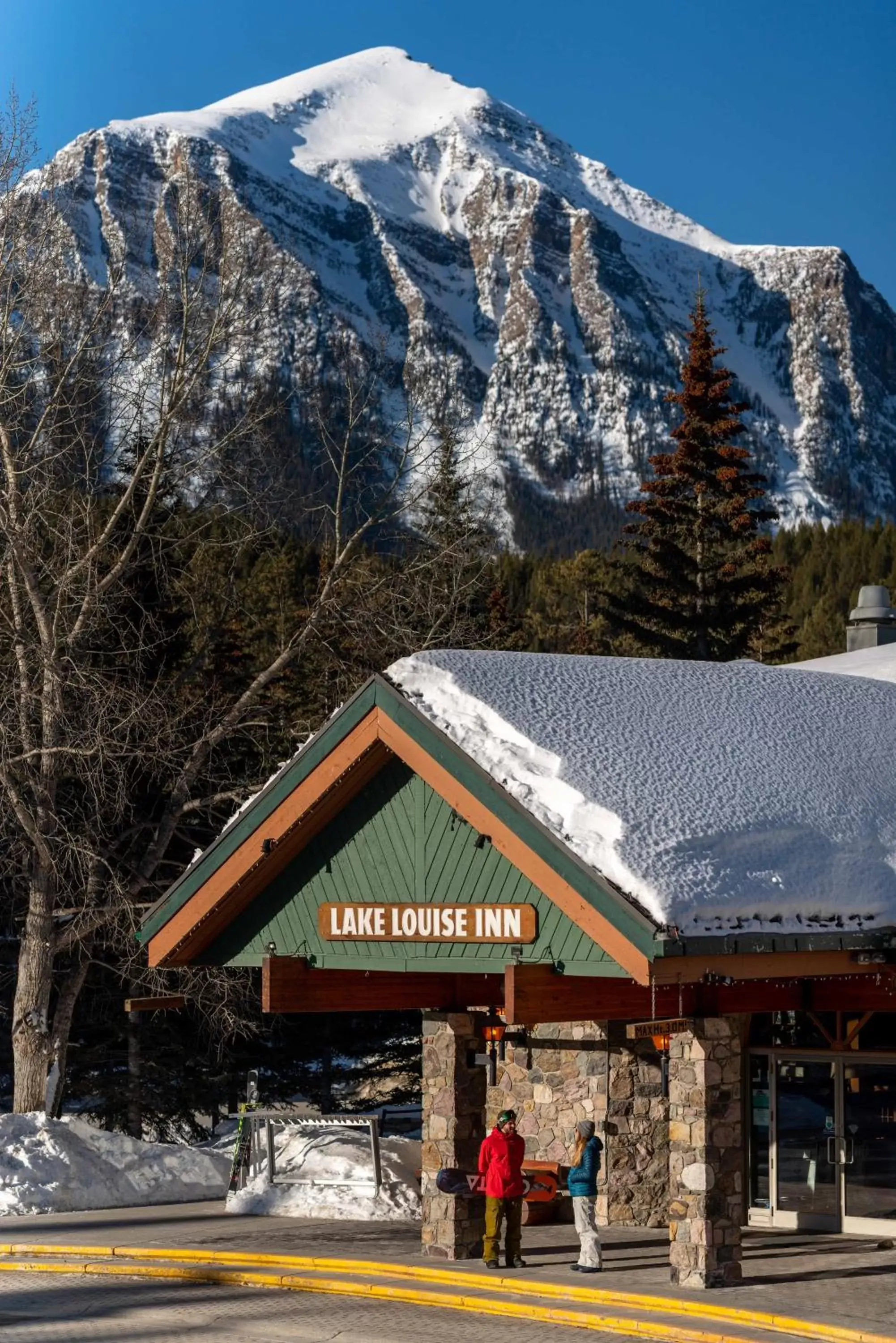 Property building, Winter in Lake Louise Inn