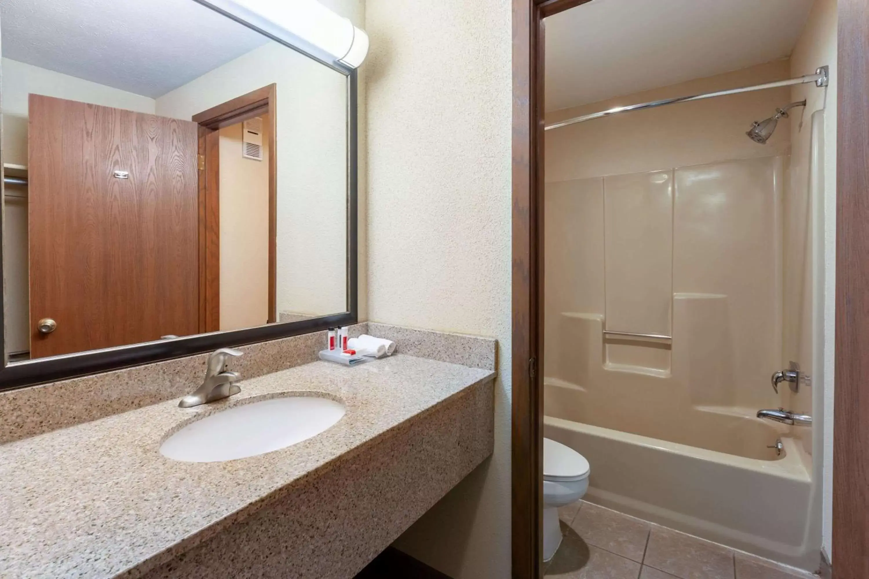 Bathroom in Baymont by Wyndham St. Ignace Lakefront