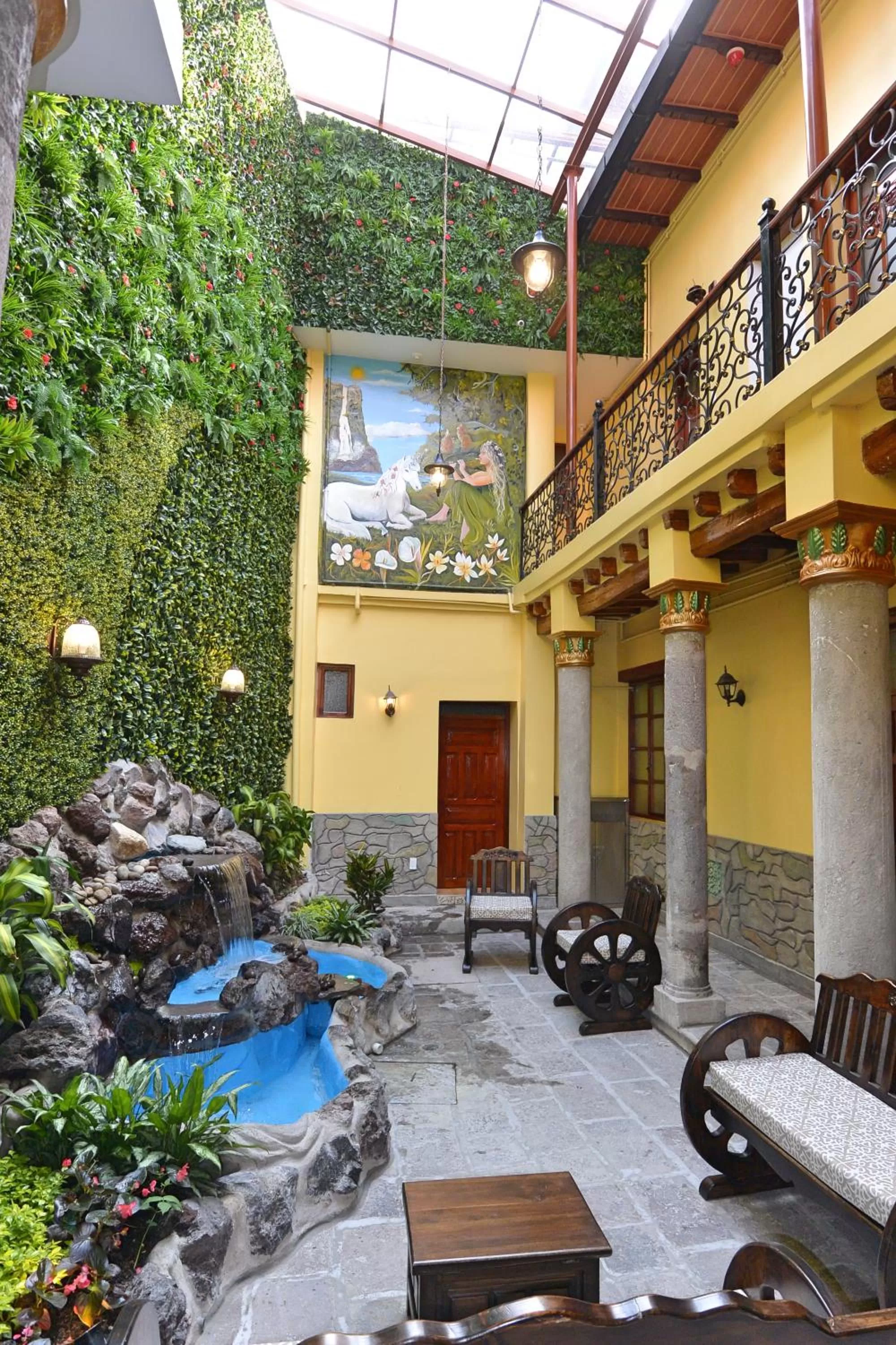 Garden in Hotel La Basílica Quito