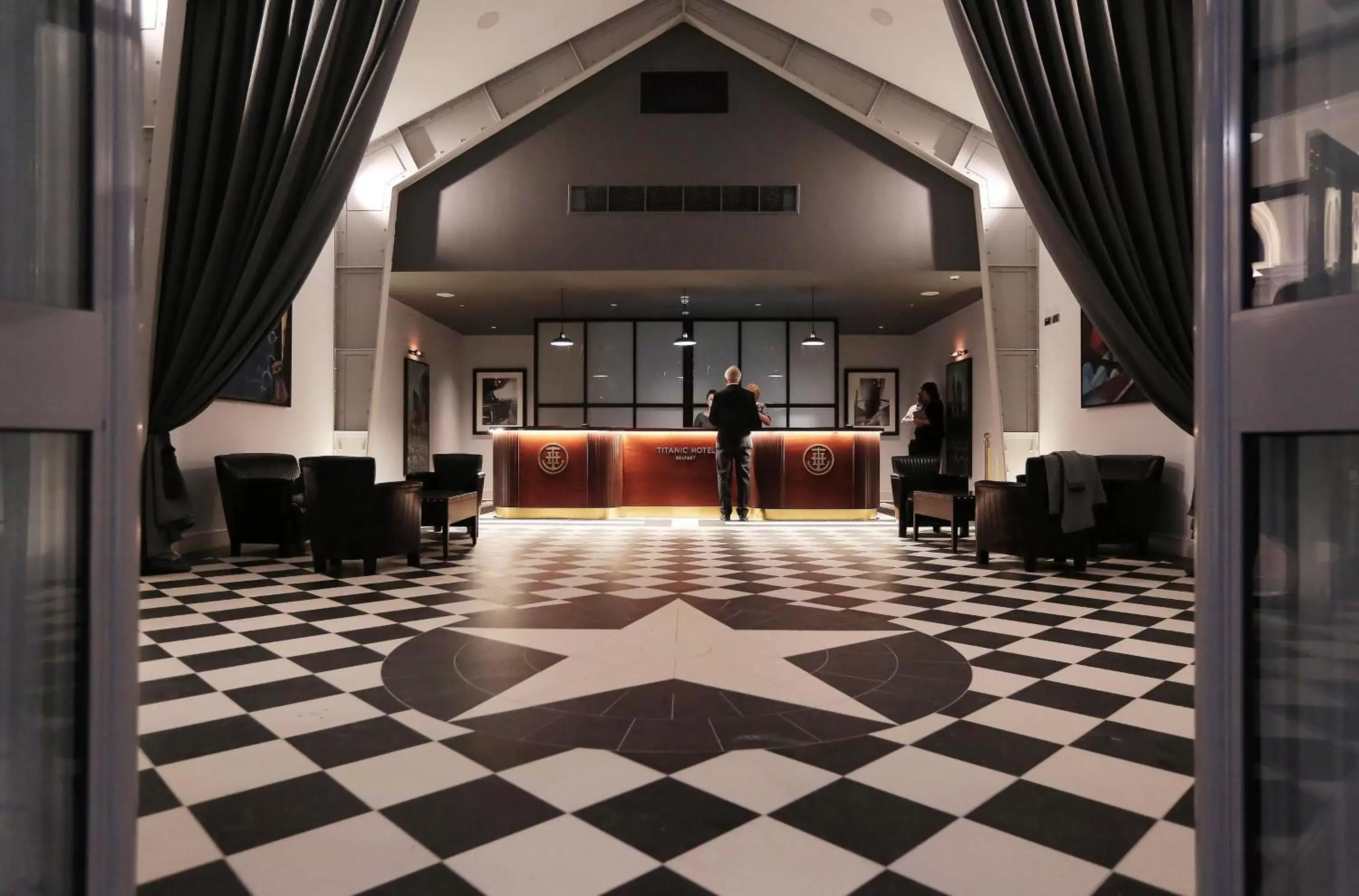 Lobby or reception in Titanic Hotel Belfast