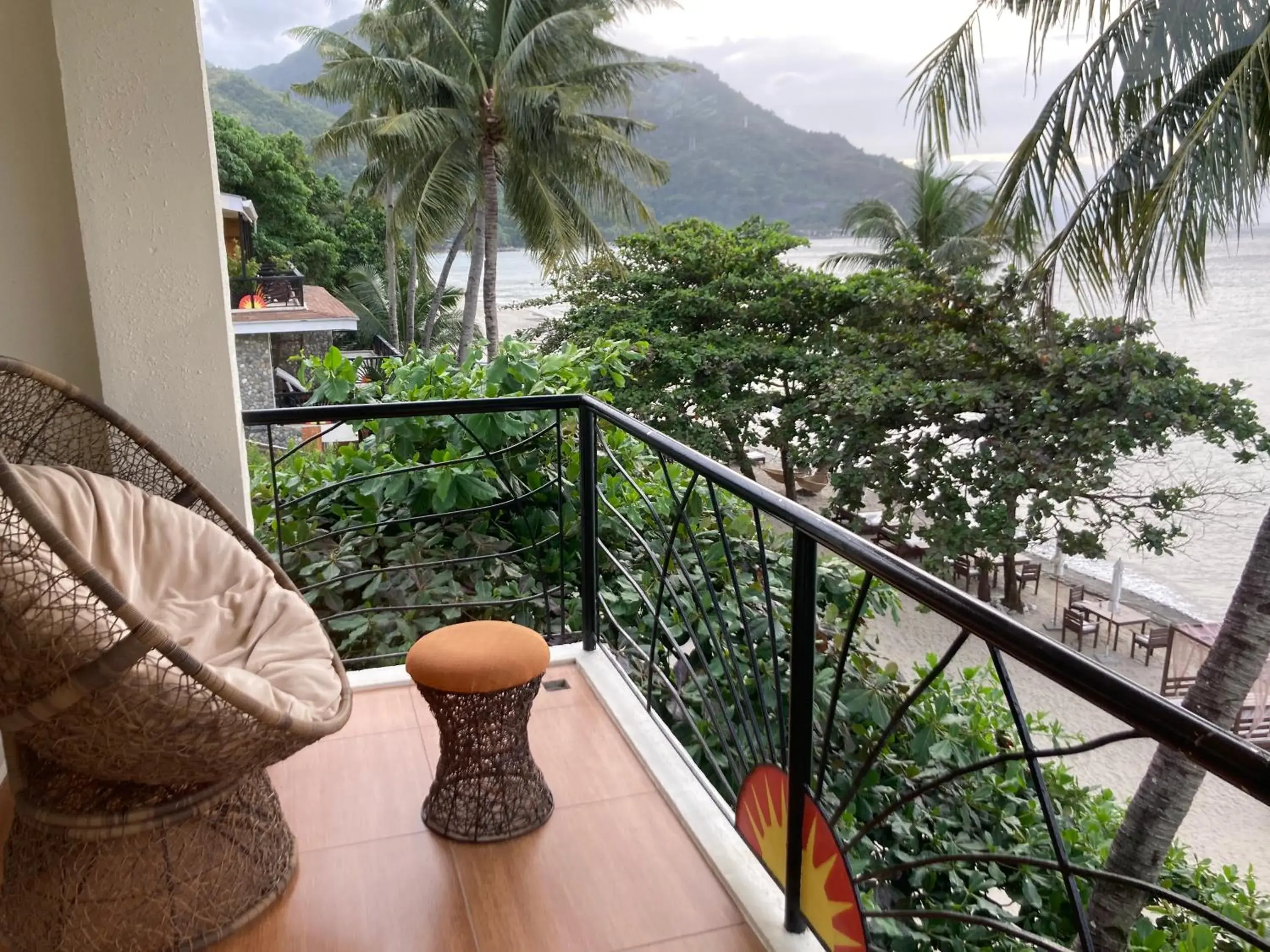 View (from property/room), Balcony/Terrace in Sunset At Aninuan Beach Resort