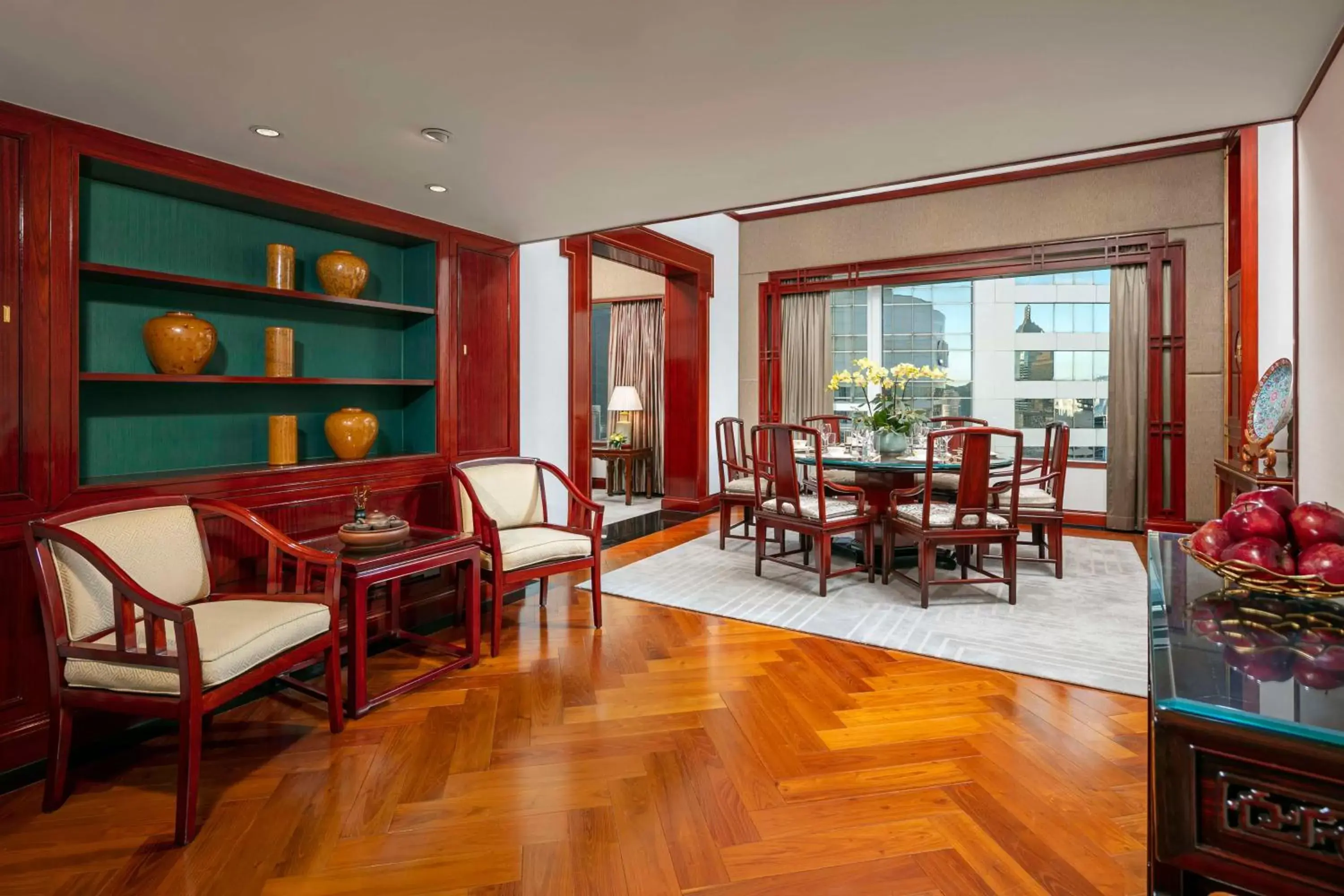 Living room, Seating Area in Conrad Hong Kong