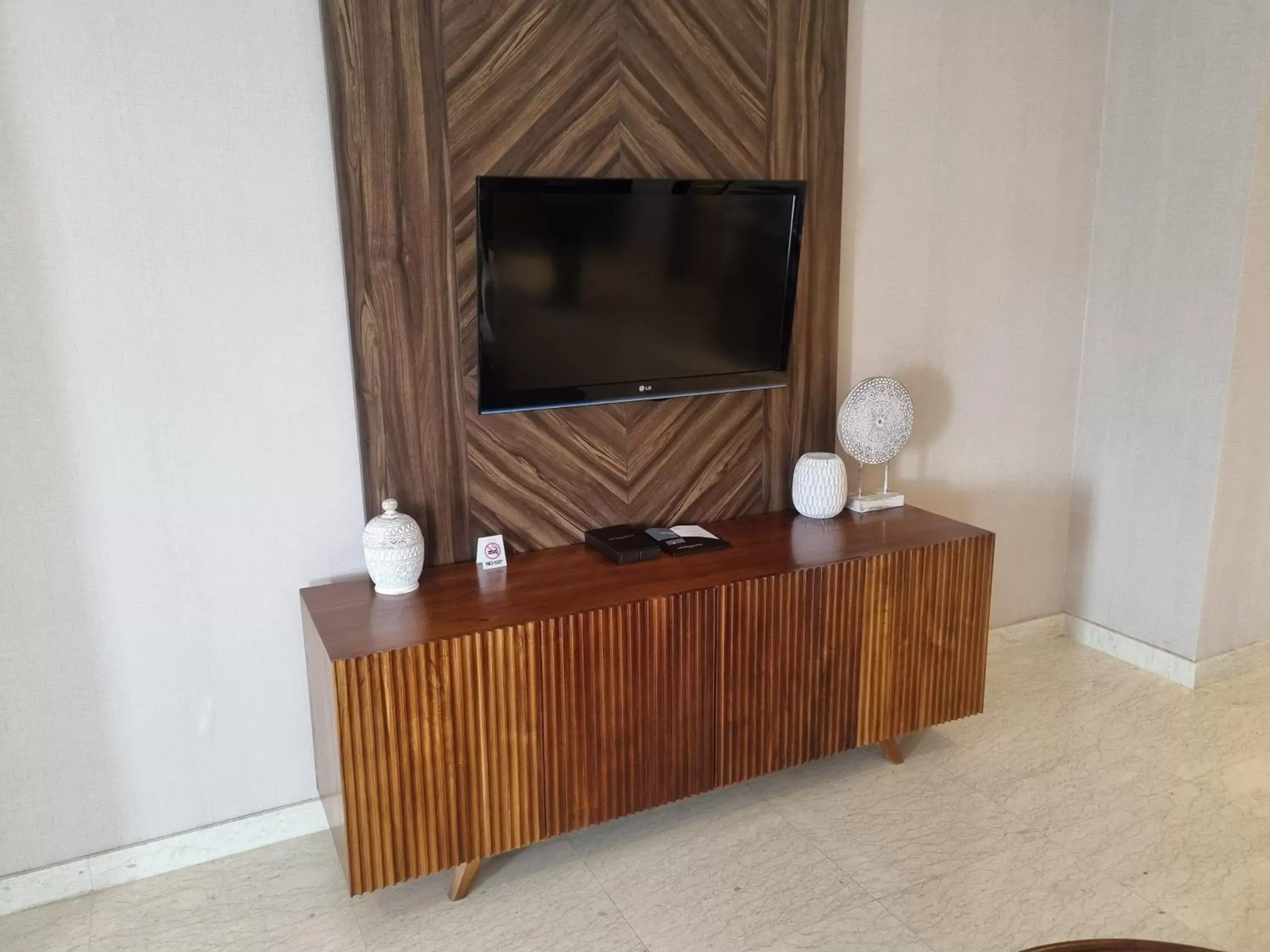 Decorative detail, TV/Entertainment Center in Crystalkuta Hotel - Bali