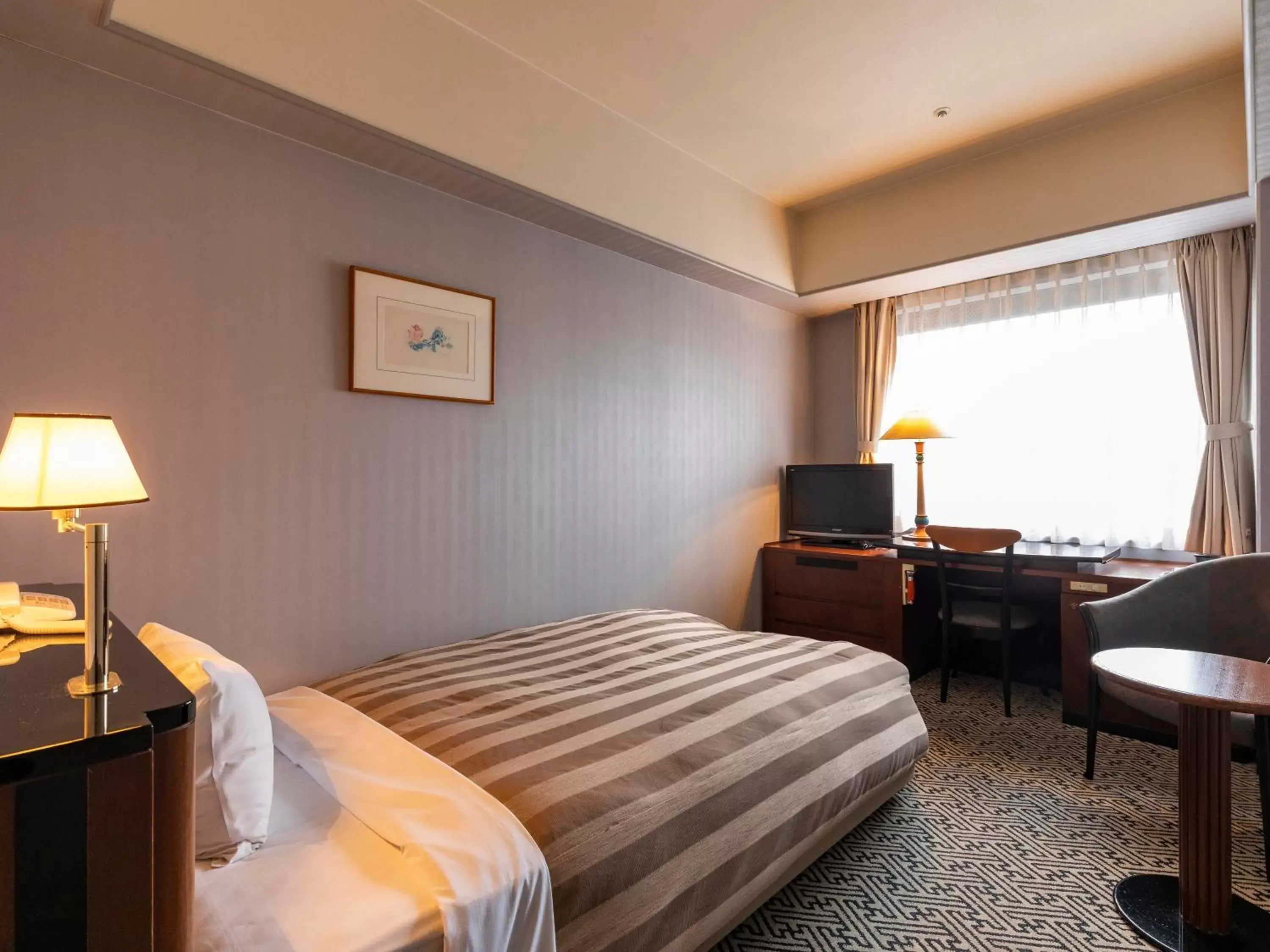 Photo of the whole room, Bed in Ark Hotel Kumamotojo Mae -ROUTE INN HOTELS-