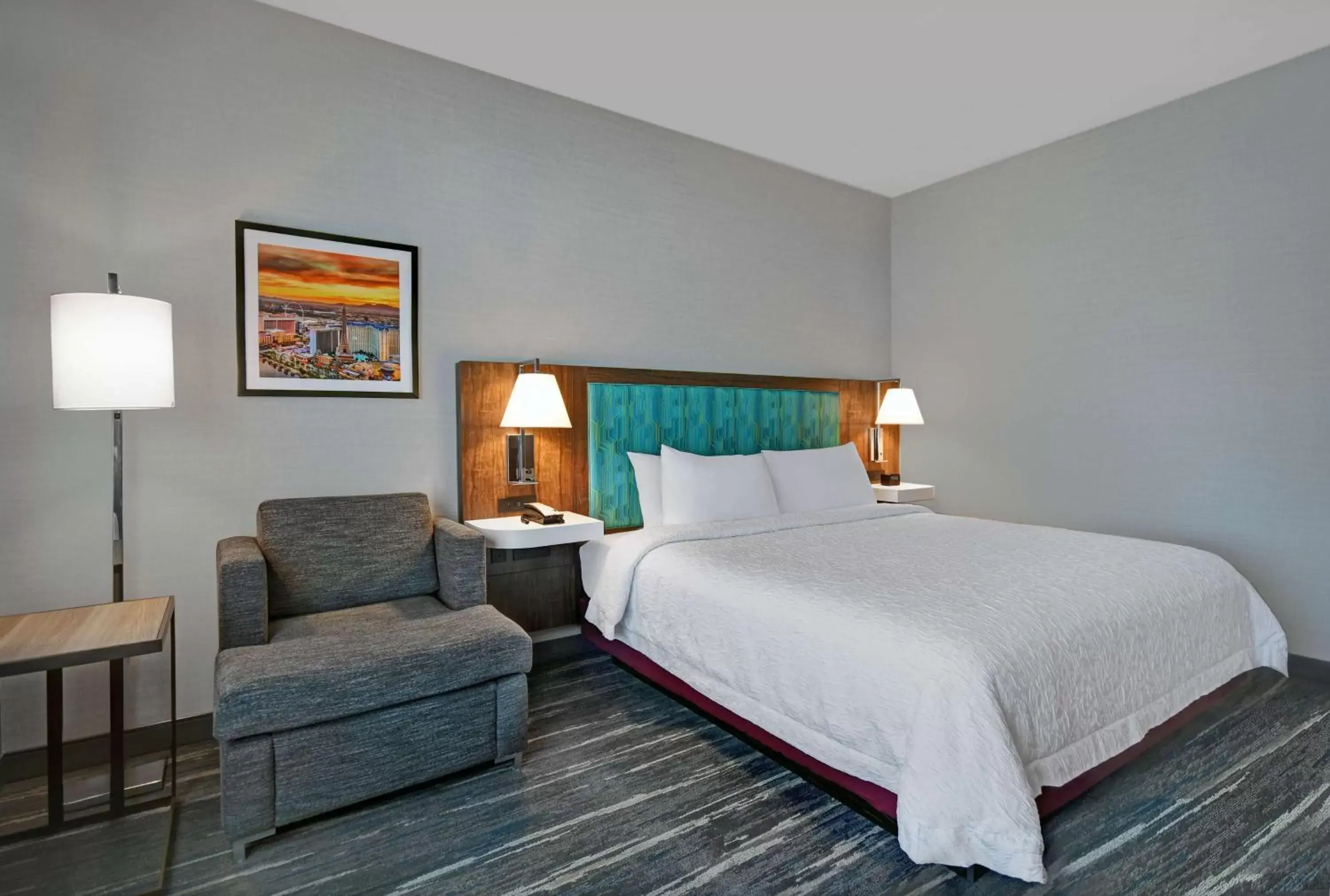 Bed in Hampton Inn Las Vegas Strip South, NV 89123