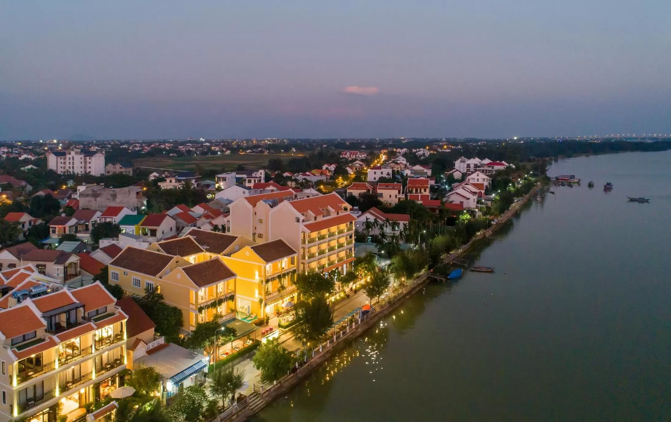 View (from property/room), Bird's-eye View in TRIPLE Riverside Villa Hotel HoiAn