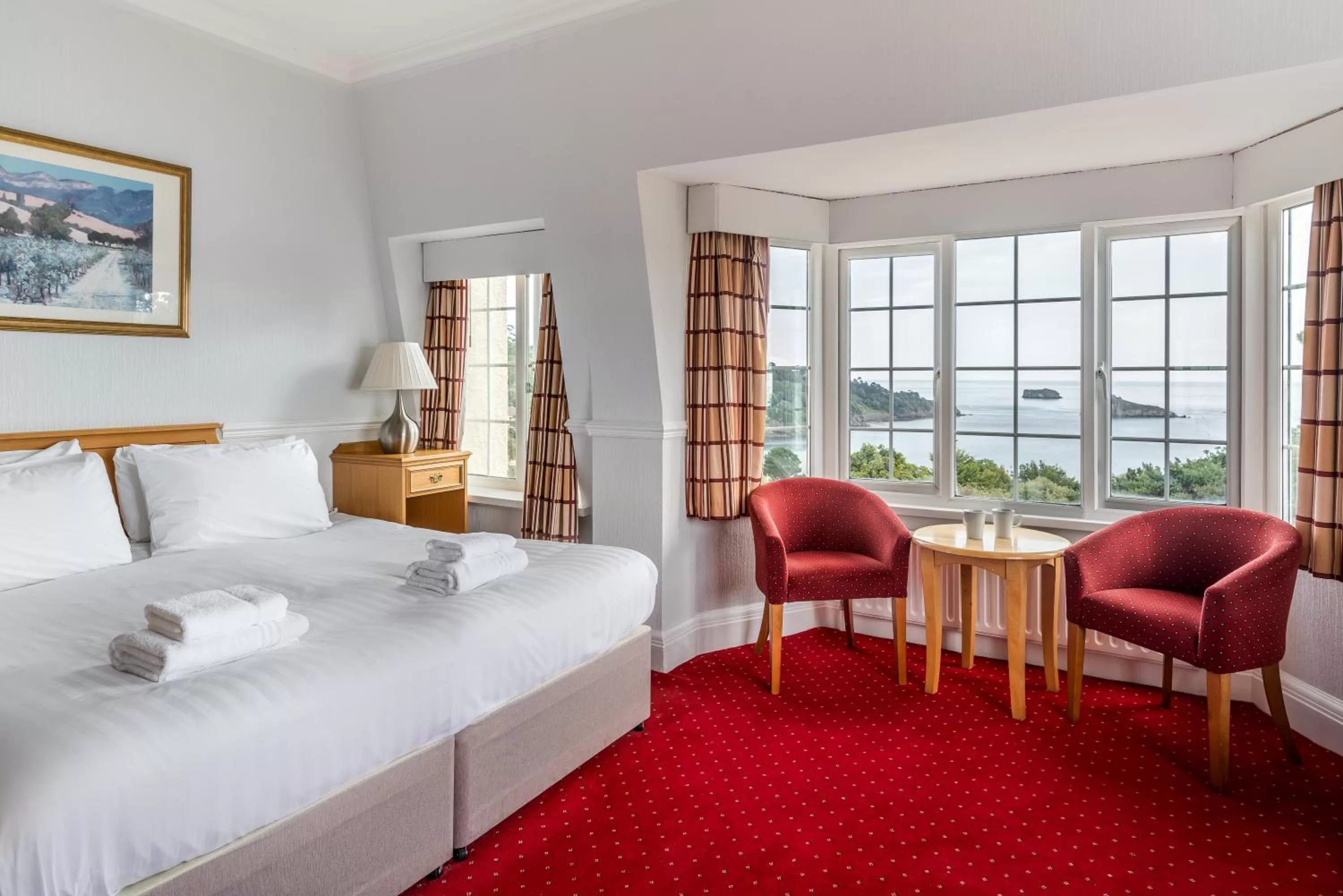 Bedroom, Bed in The Headland Hotel & Spa