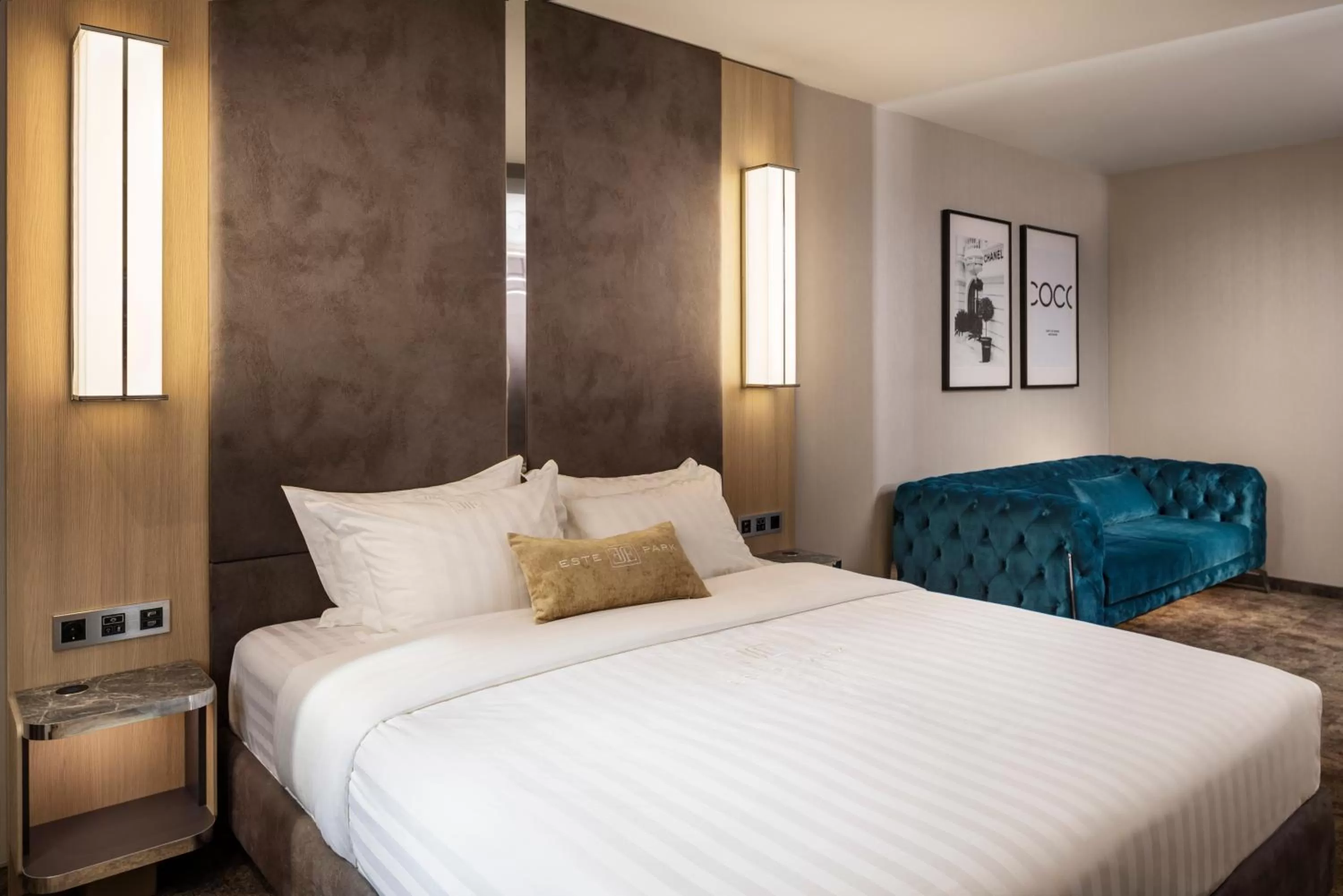 Bedroom, Bed in -- ESTE PARK HOTEL -- part of Urban Chic Luxury Design Hotels - Parking & Compliments - next to Shopping & Dining Mall Plovdiv