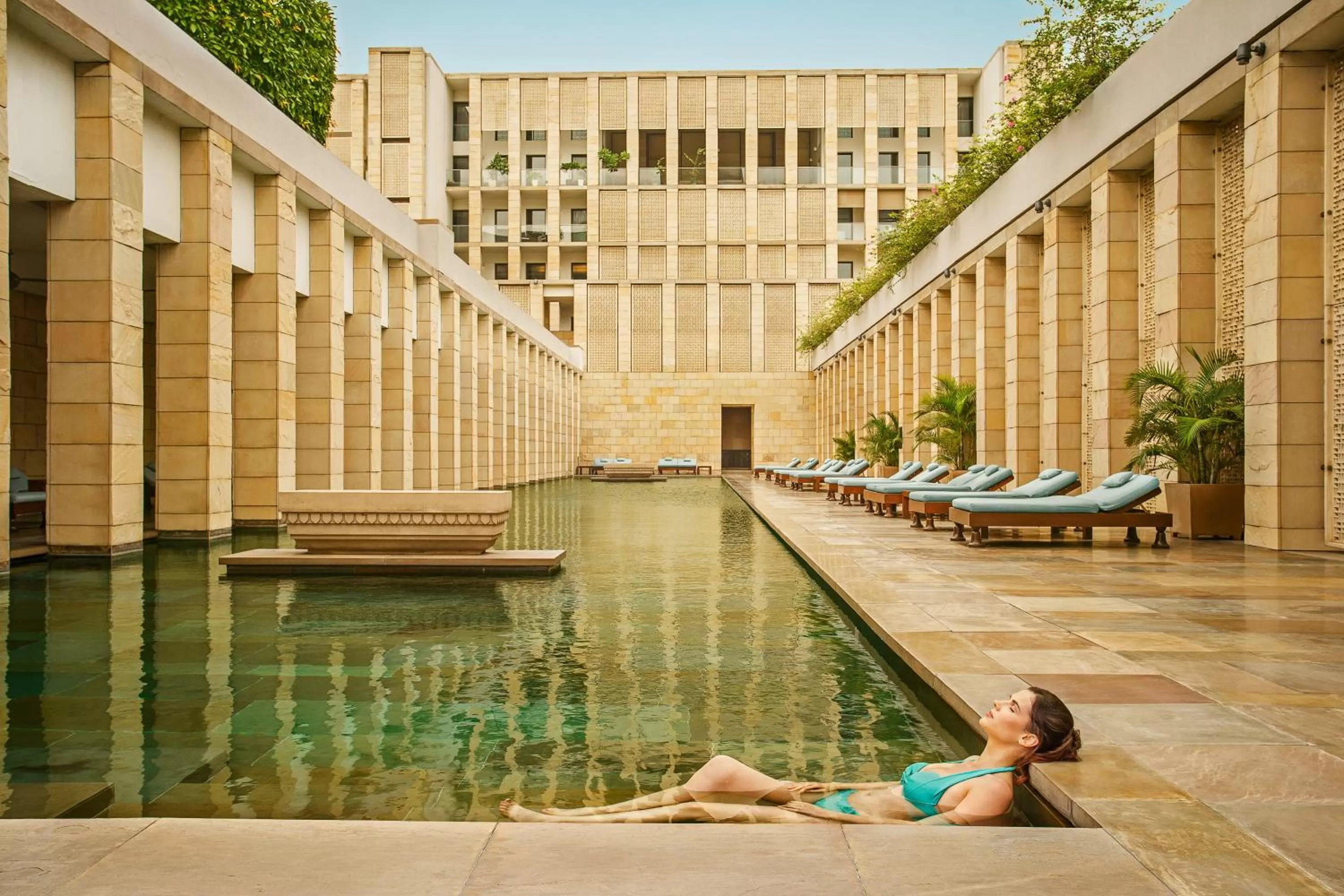 Swimming pool in The Lodhi – A member of The Leading Hotels Of The World