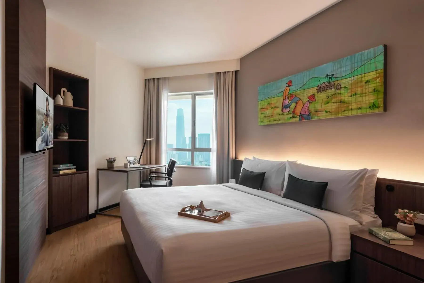 Bed in Oakwood Hotel and Residence Kuala Lumpur