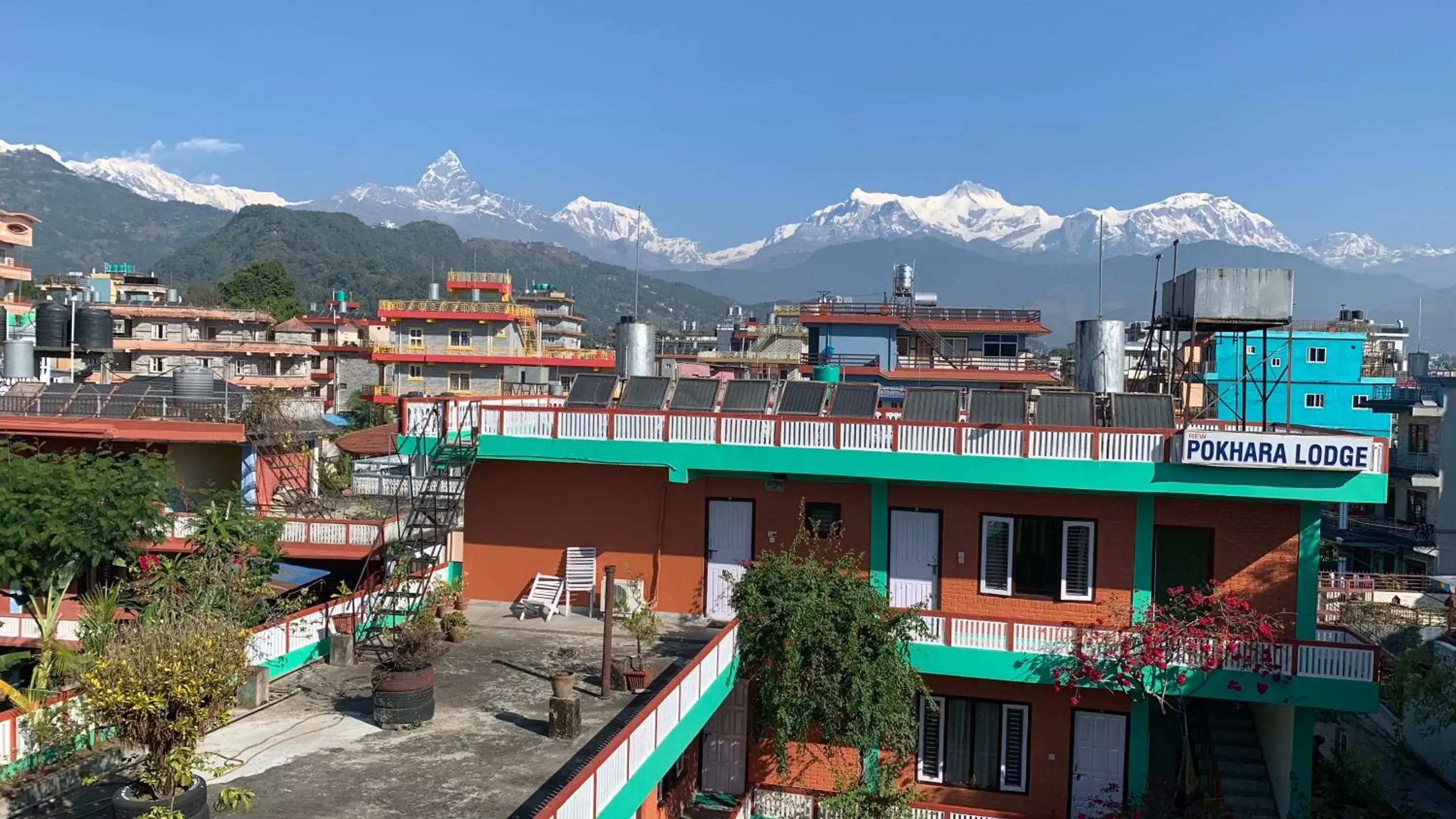 Mountain view, Pool View in New Pokhara Lodge - Lakeside, Pokhara Nepal