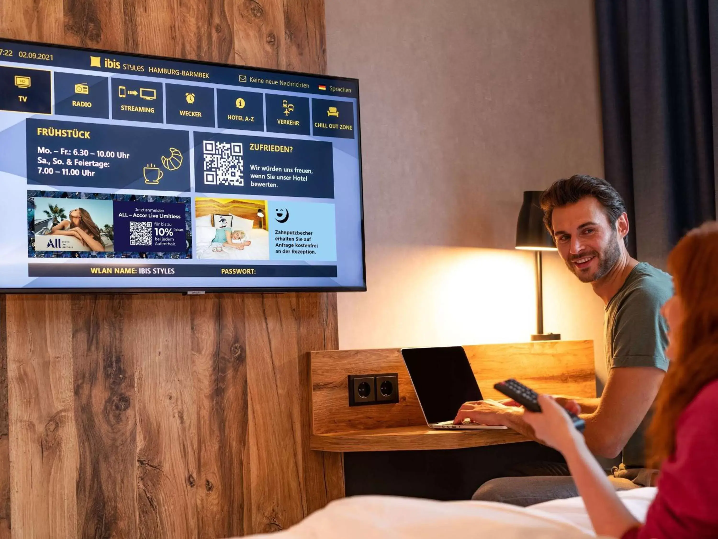 Sports, TV/Entertainment Center in ibis Styles Hamburg Barmbek