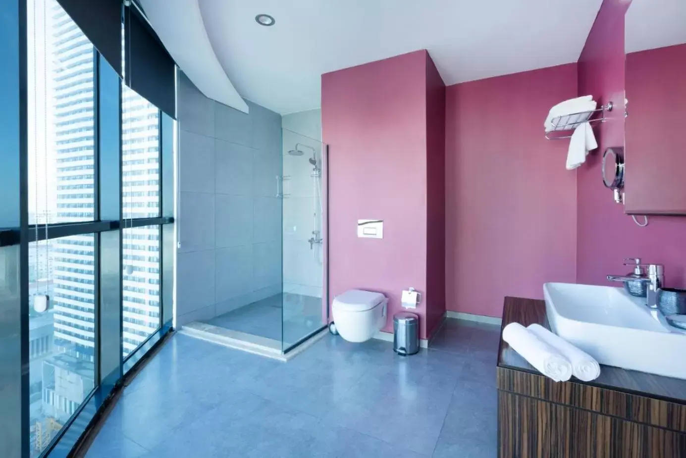 Shower, Bathroom in Sky Tower Hotel