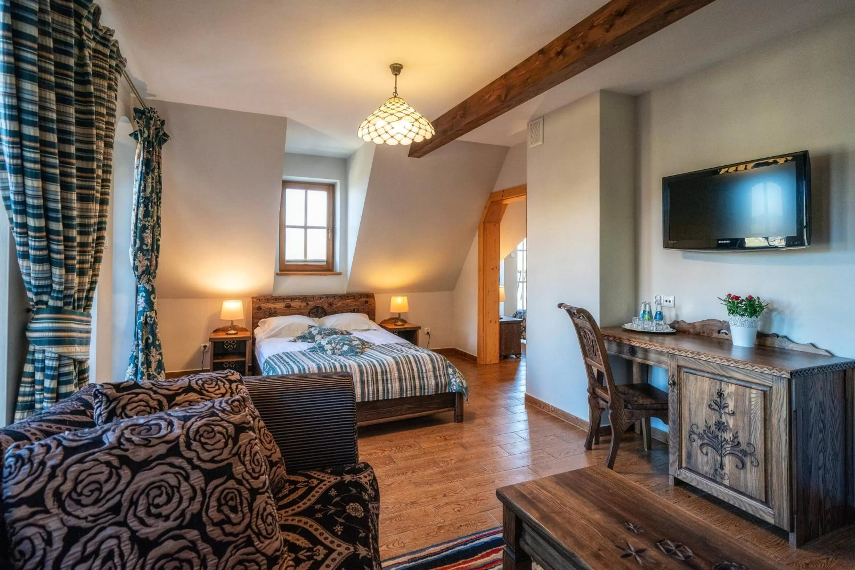 Living room, Bed in Butorowy Dwór