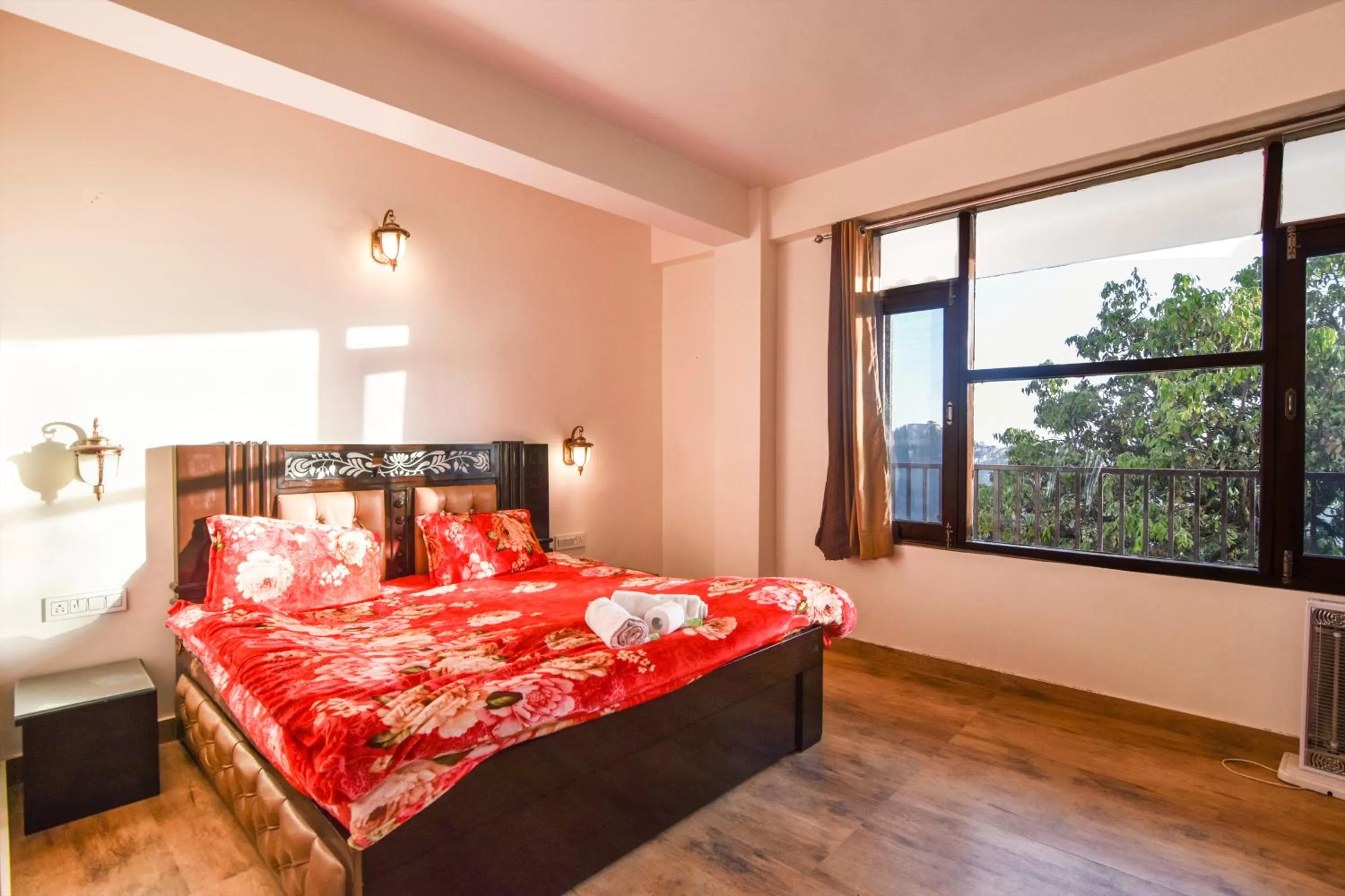 Bedroom, Bed in Dhanlaxmi Apartments