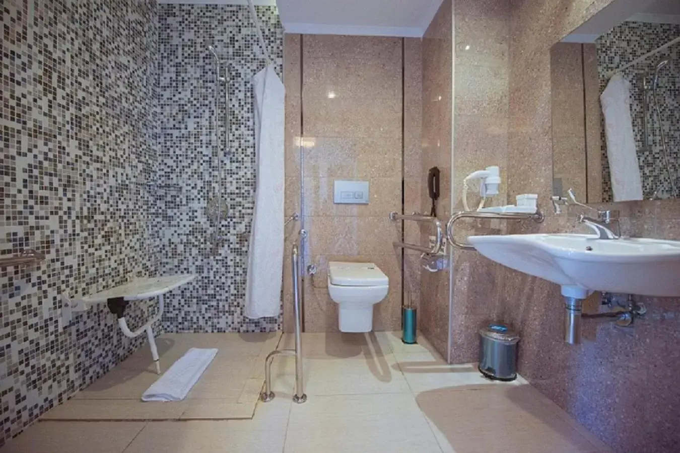 Facility for disabled guests, Bathroom in Ocean Blue High Class Hotel & SPA