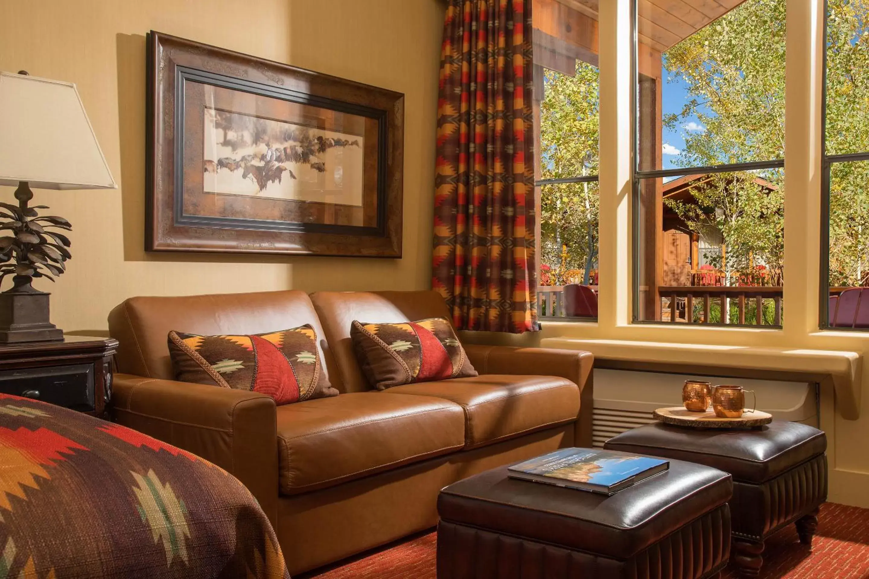 Seating Area in Rustic Inn Creekside