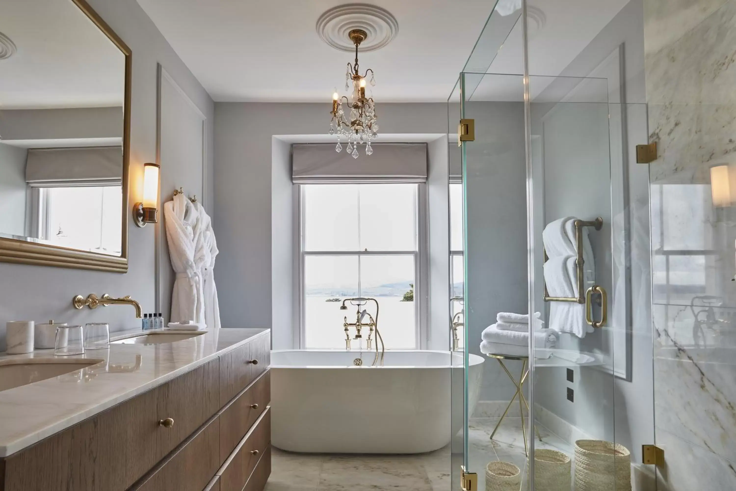 Bathroom in Lympstone Manor Hotel