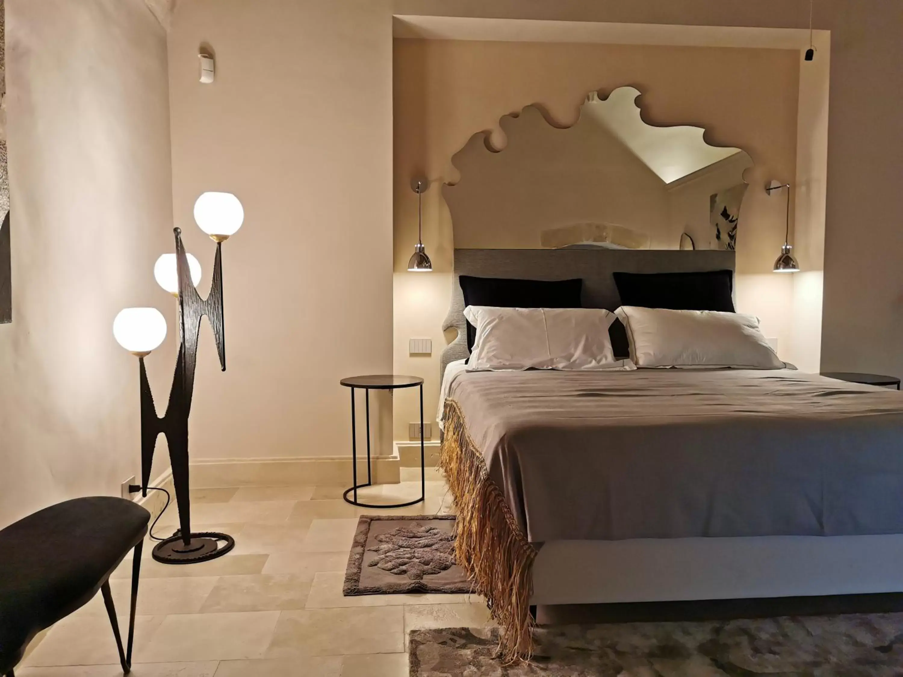 Patio, Bed in Palazzo Maresgallo Suites & SPA