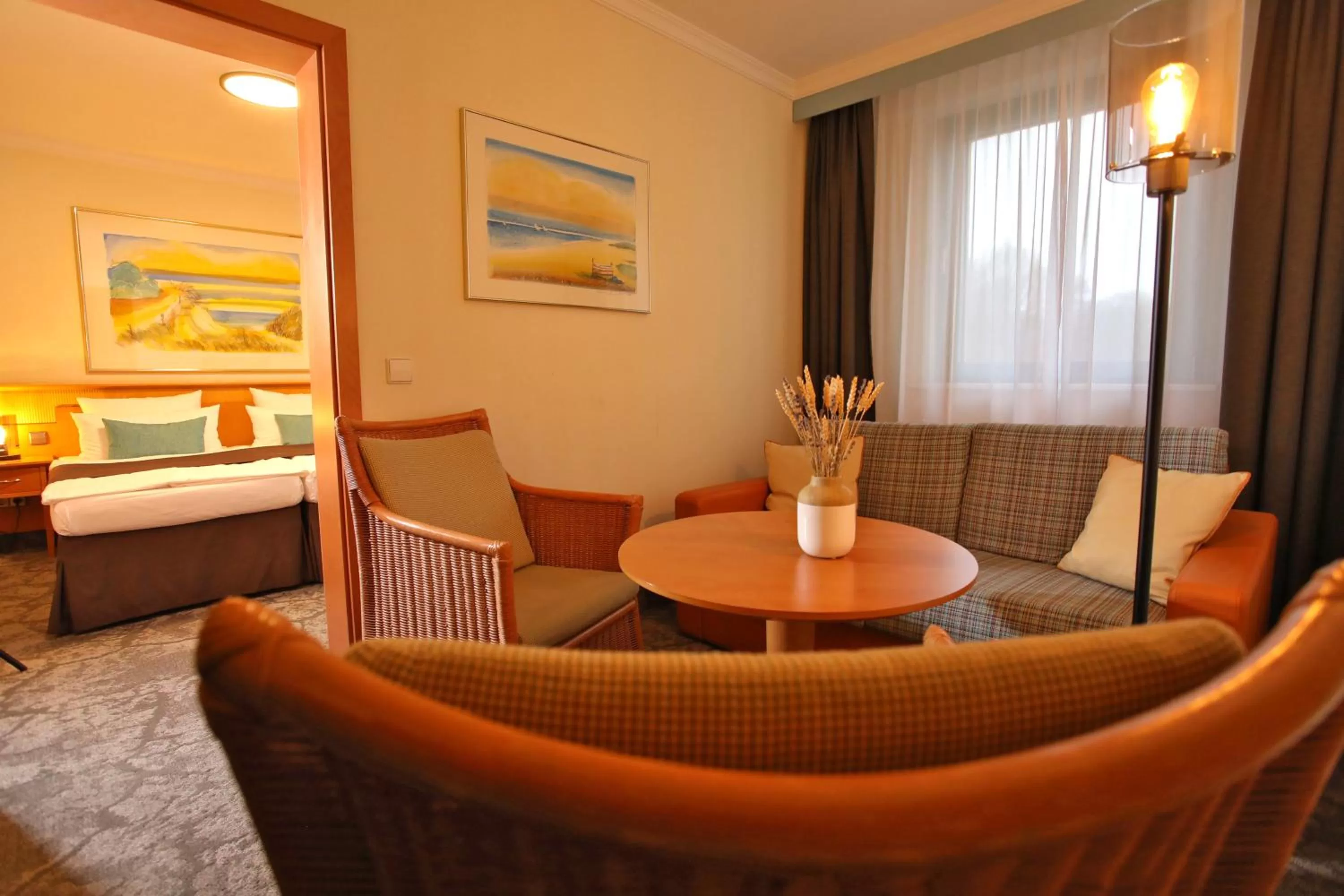 Seating area, Bed in Hotel Bernstein Prerow