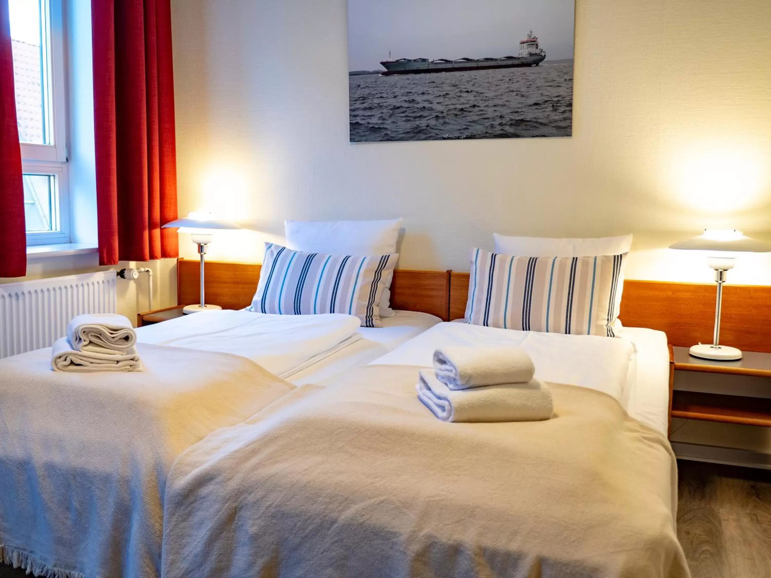 Bed in Hotel Frederikshavn