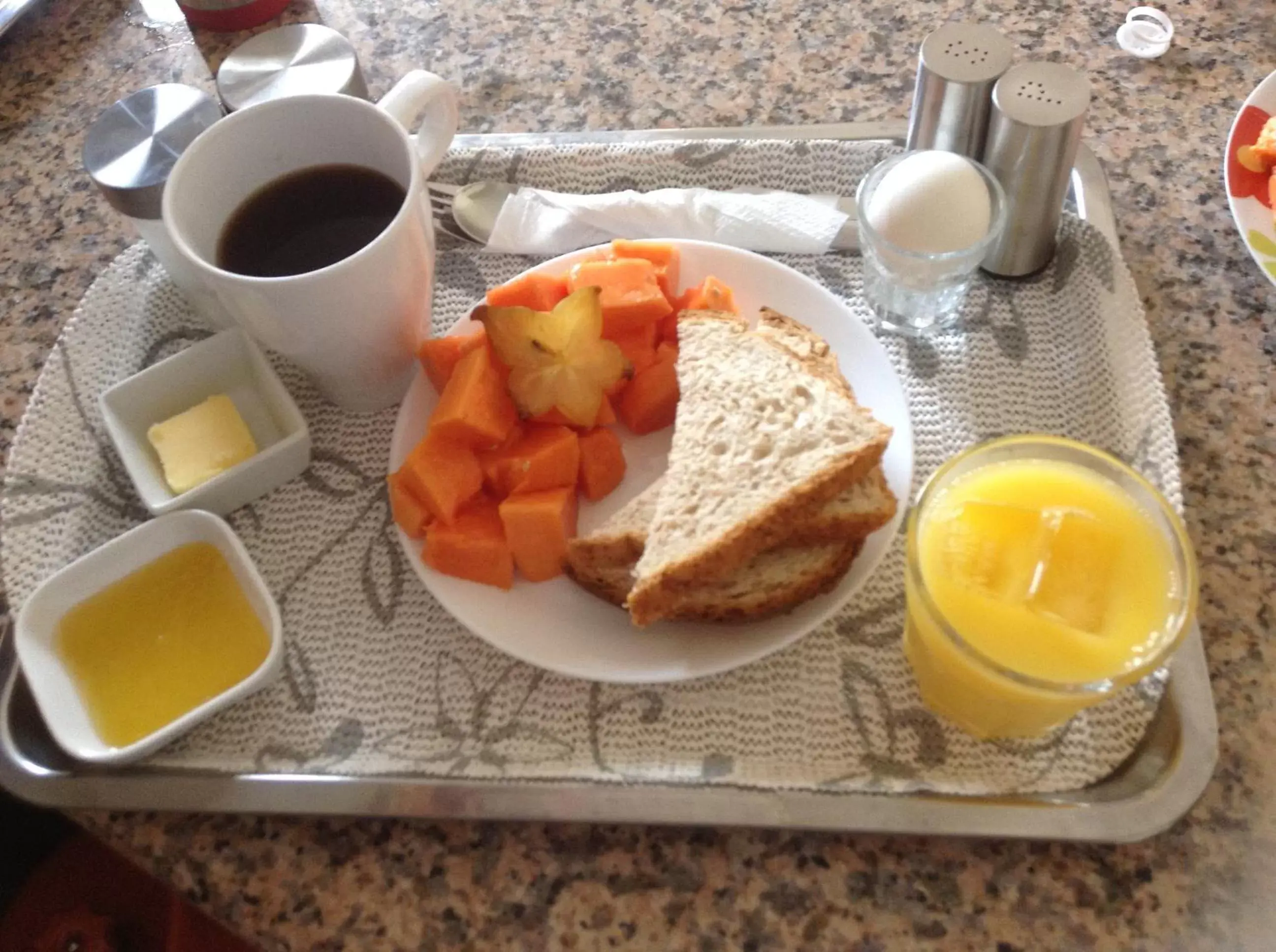 Breakfast in White Sands shared apartments