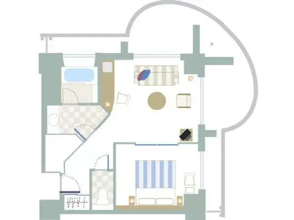 Floor Plan in The Beach Tower Okinawa Hotel