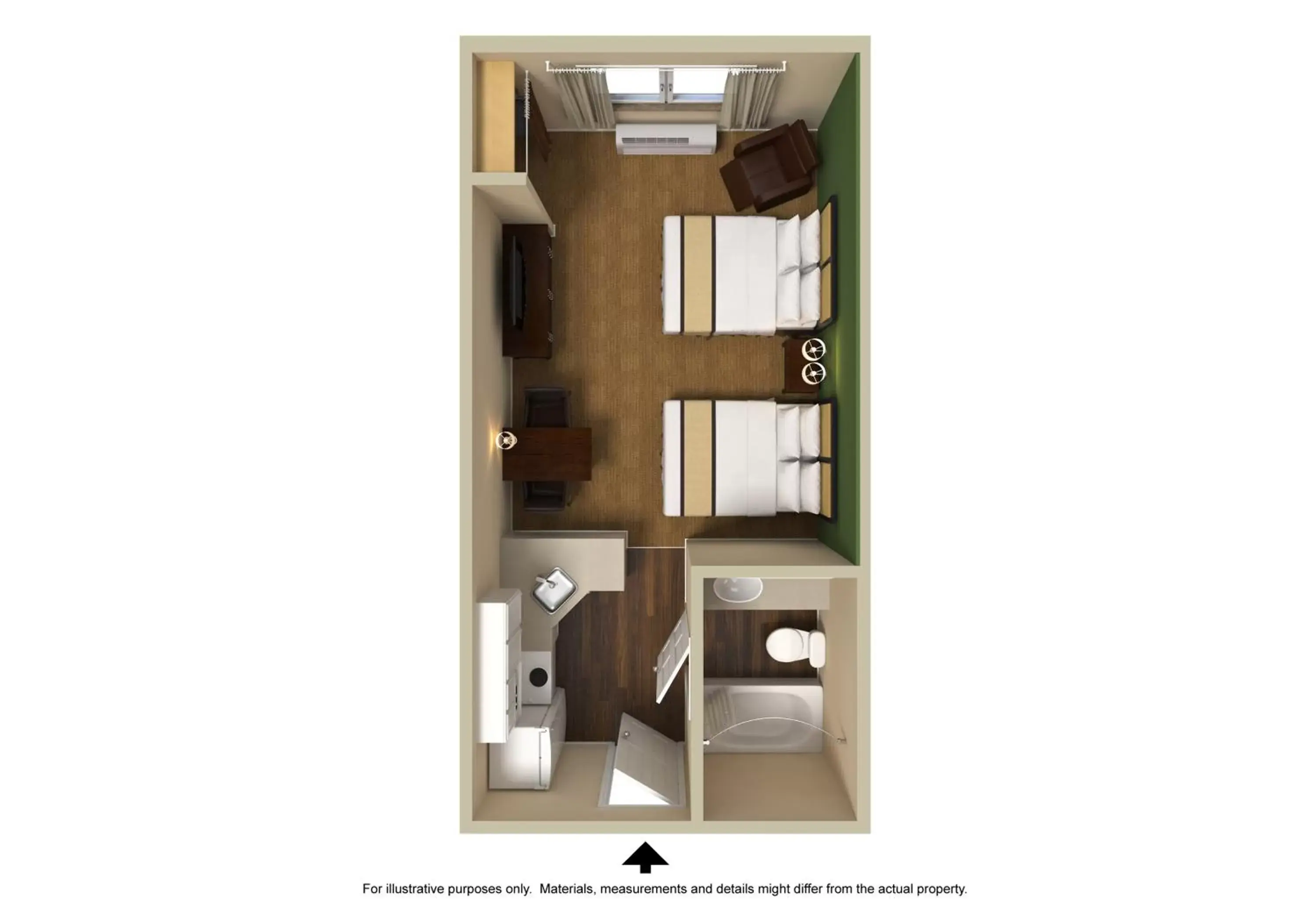 Floor Plan in Extended Stay America Suites - Cleveland - Brooklyn