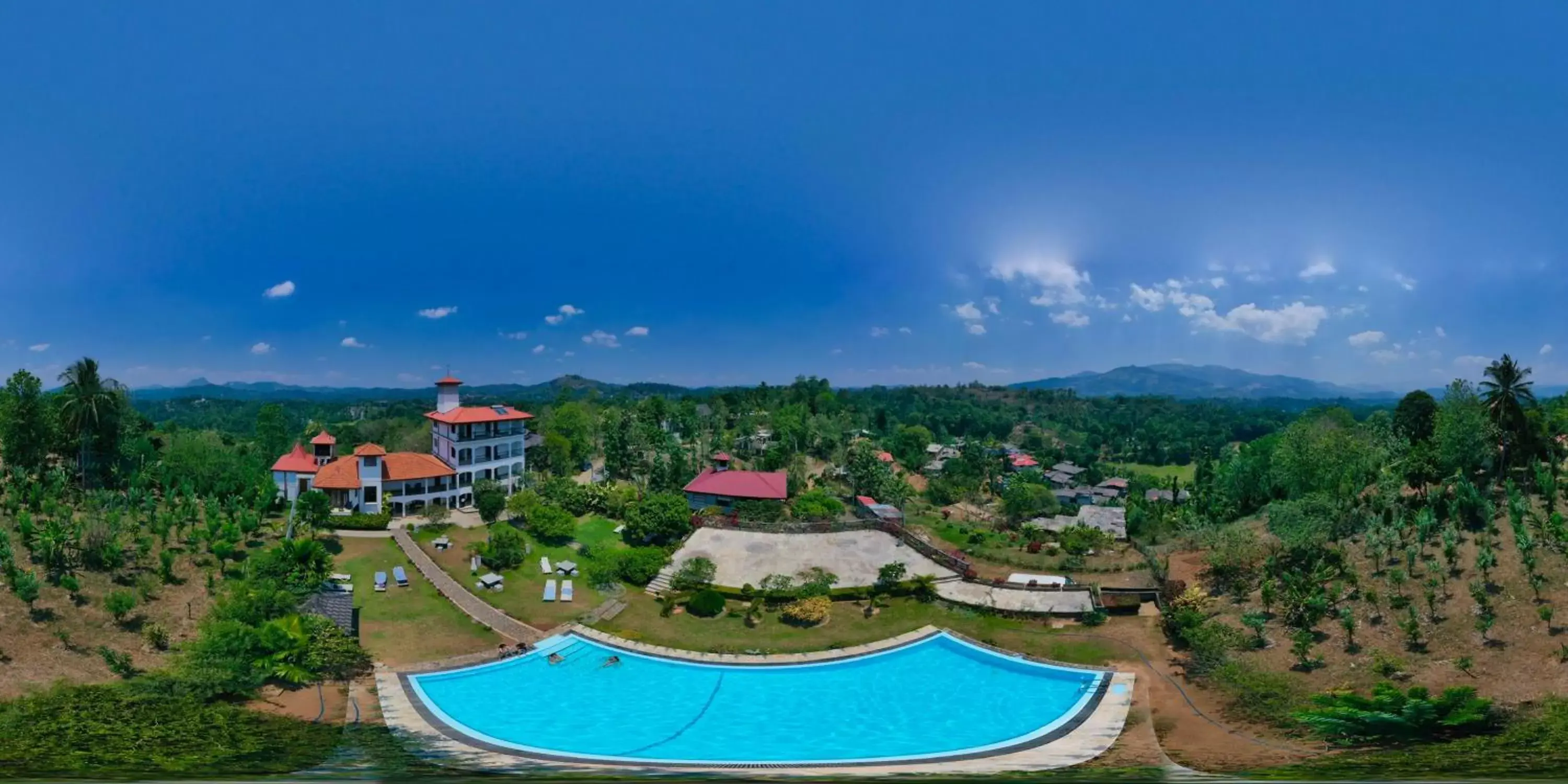 Bird's eye view, Pool View in Elegant Hotel