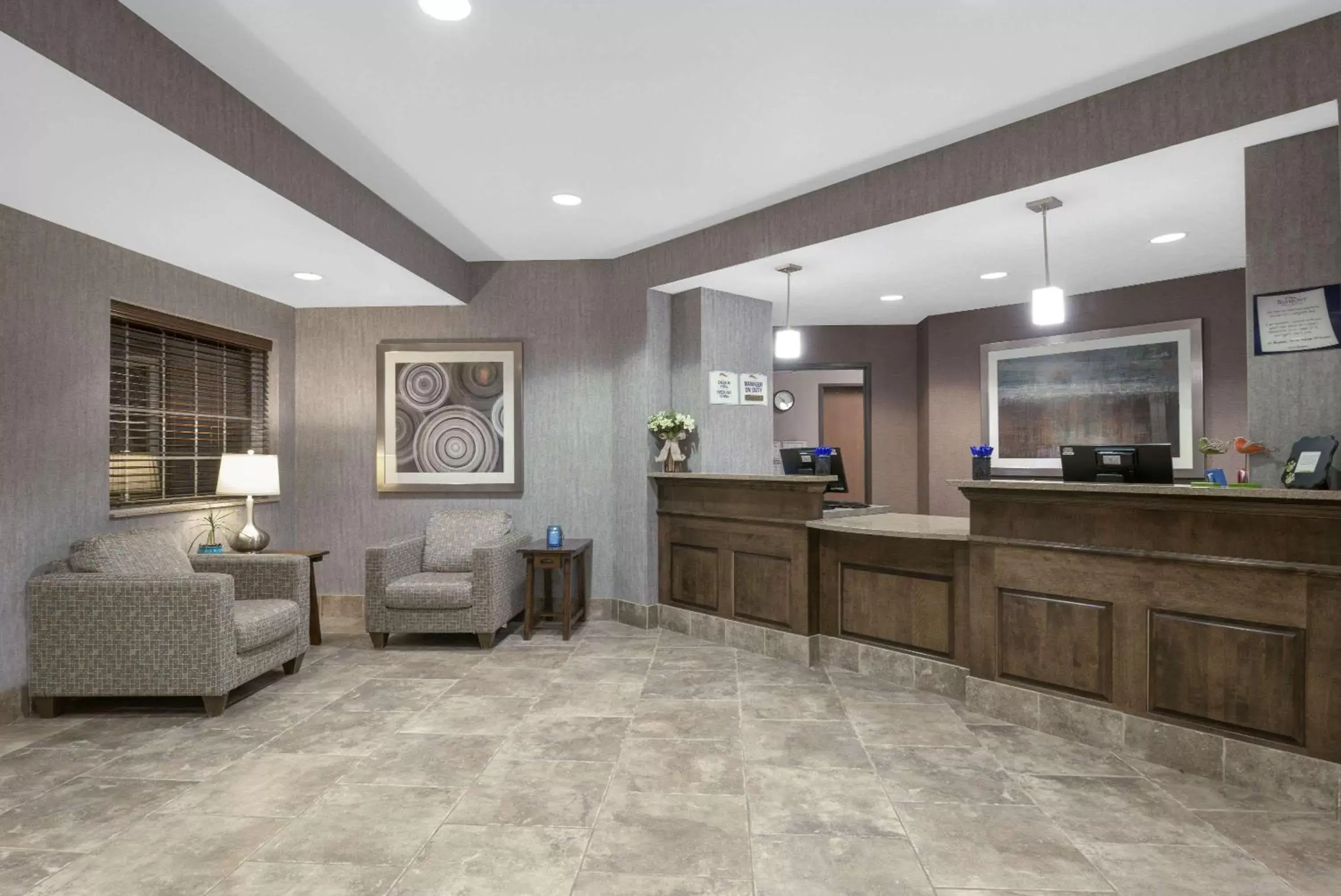 Lobby or reception in Baymont by Wyndham Minot Lobby or reception in Baymont by Wyndham Minot