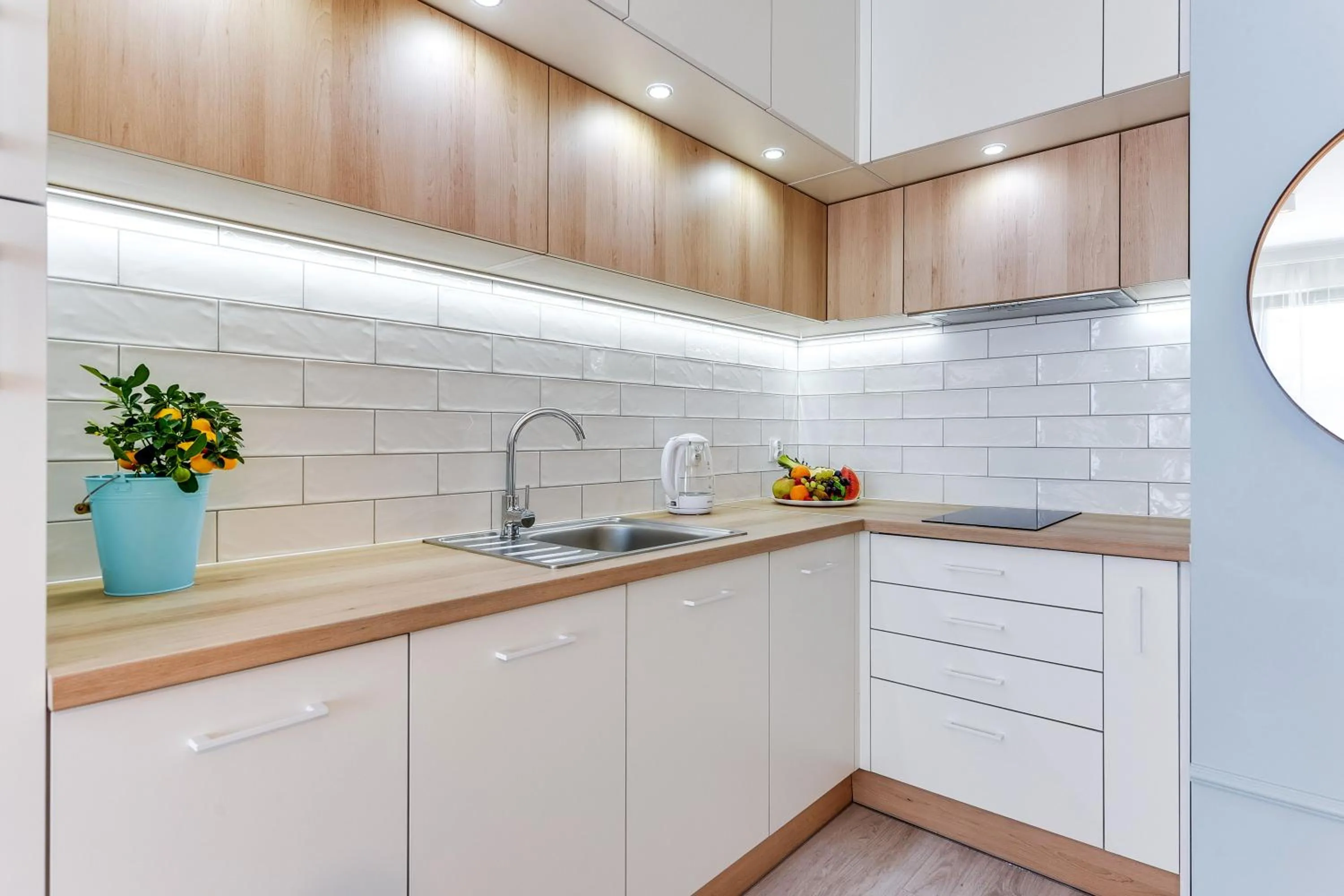 Kitchen or kitchenette in GRANO APARTMENTS Gdańsk Motława SPA & Wellness