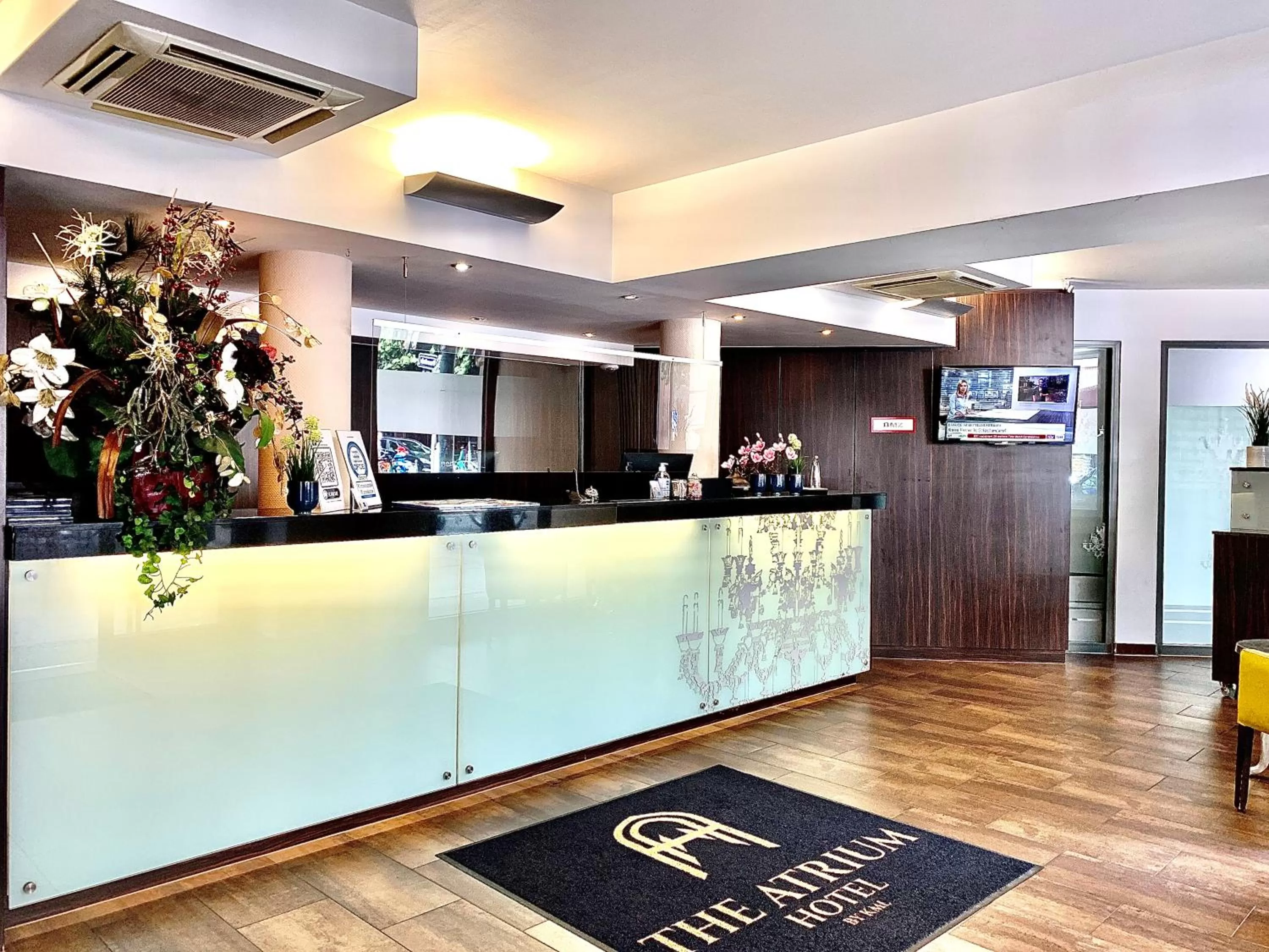 Lobby or reception in The Atrium Hotel