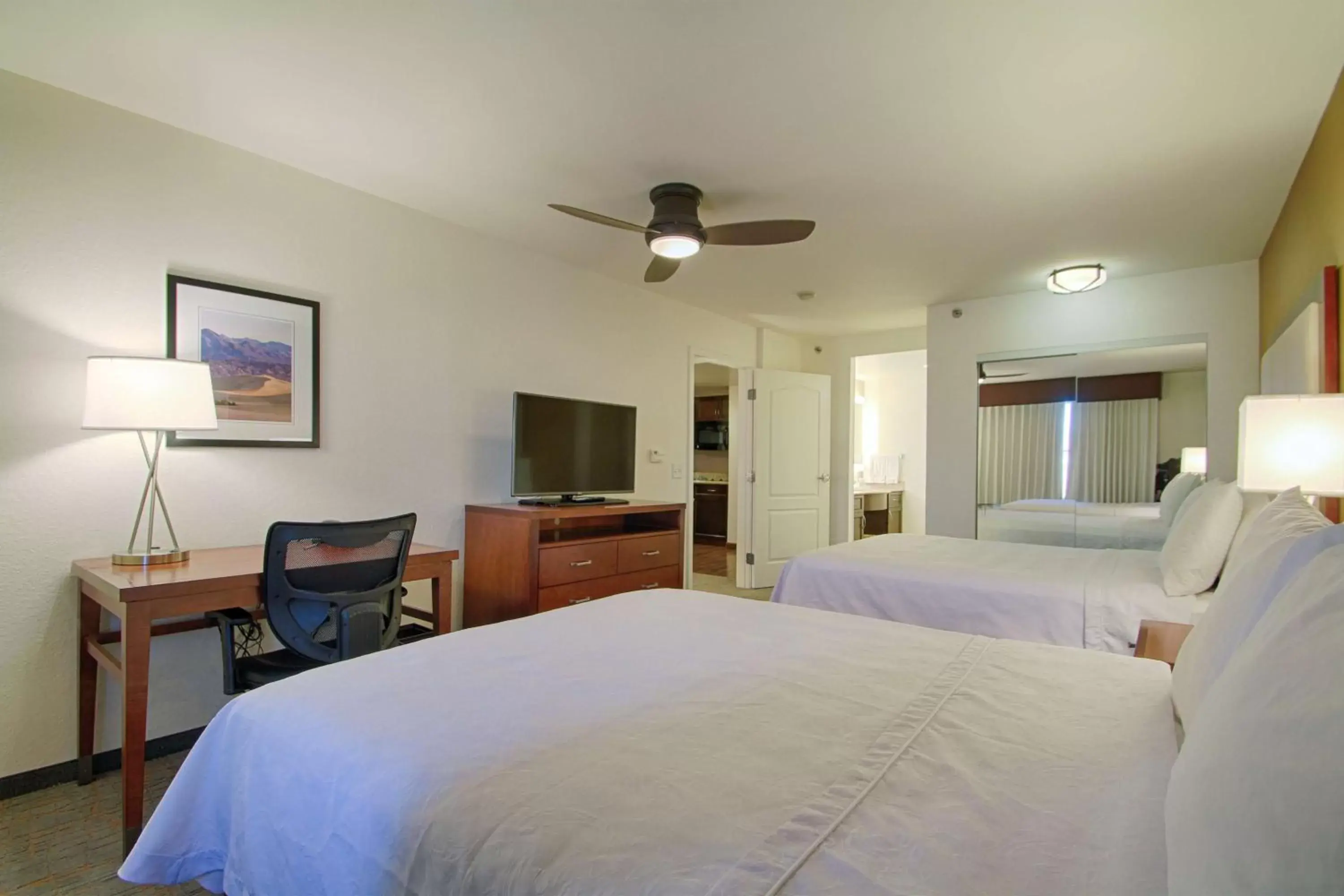 Bed in Homewood Suites By Hilton Las Vegas Airport