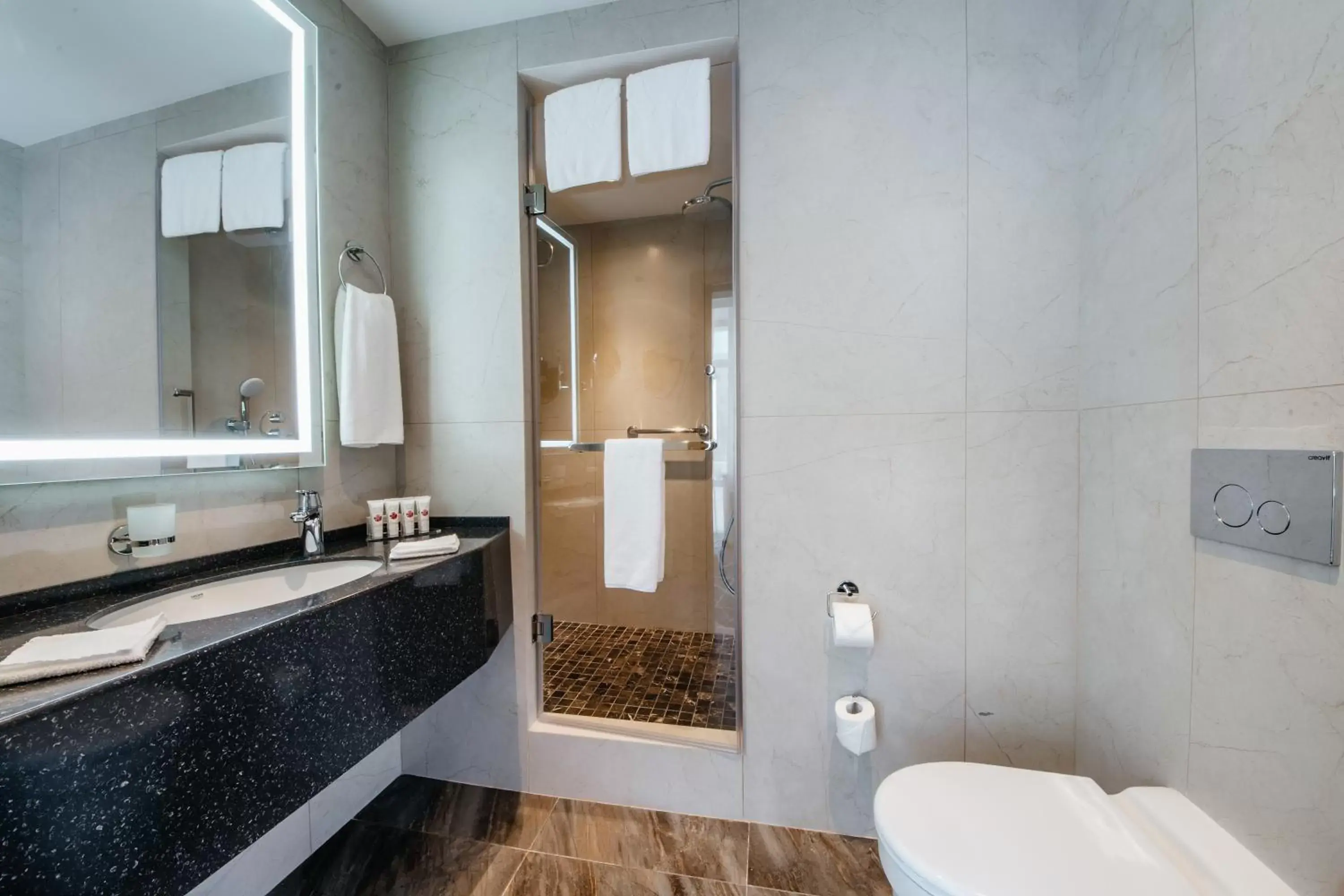 Shower, Bathroom in Ramada by Wyndham Astana