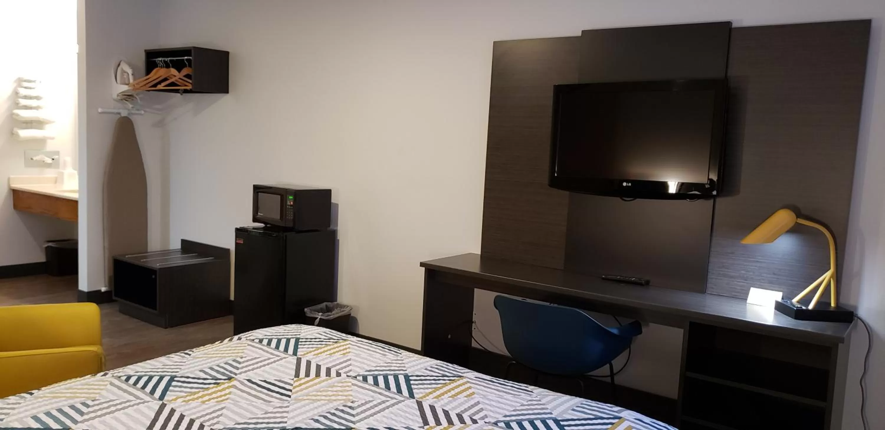 Bed in Motel 6-Kewanee, IL