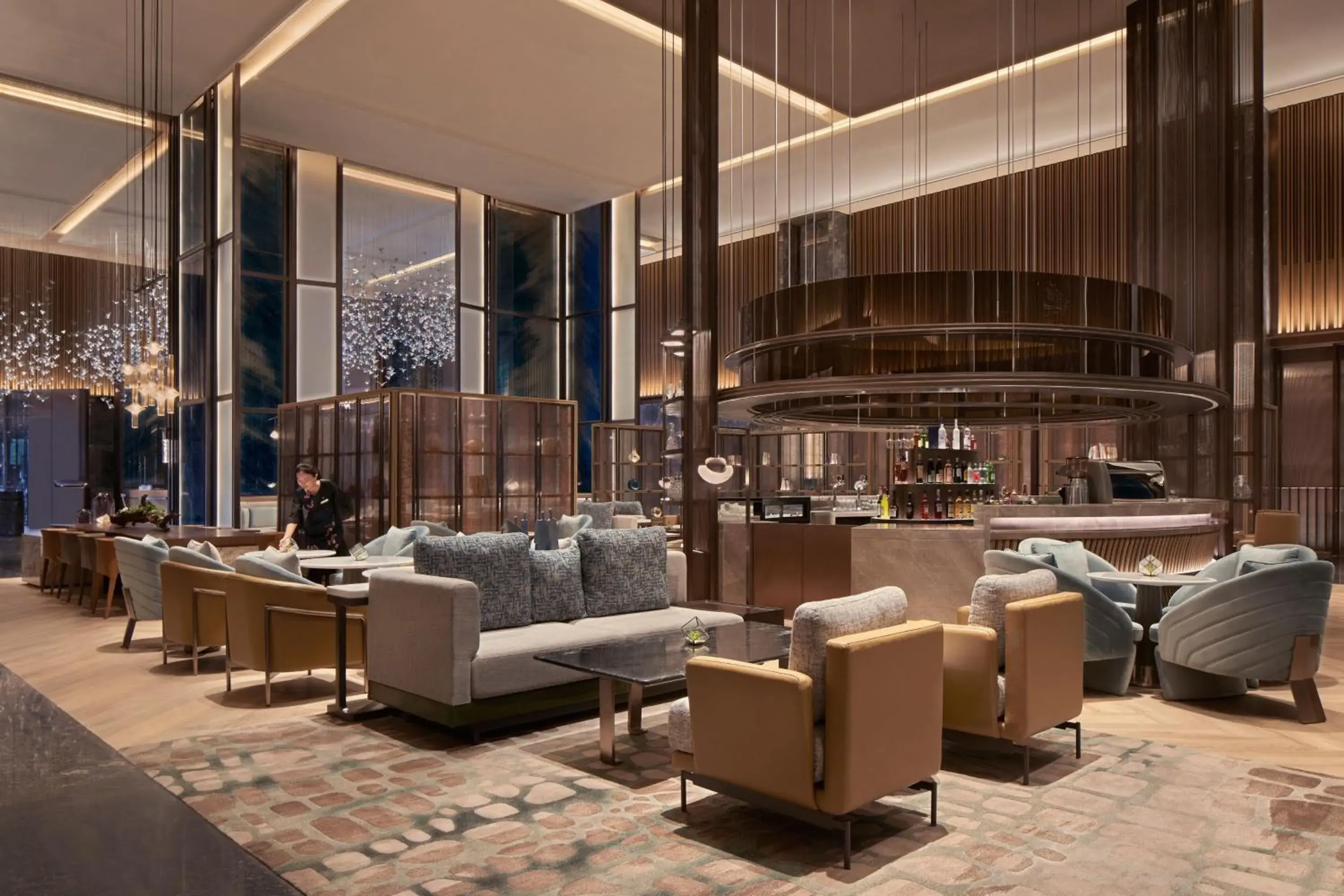 Lobby or reception in Tianjin Marriott Hotel National Convention and Exhibition Center