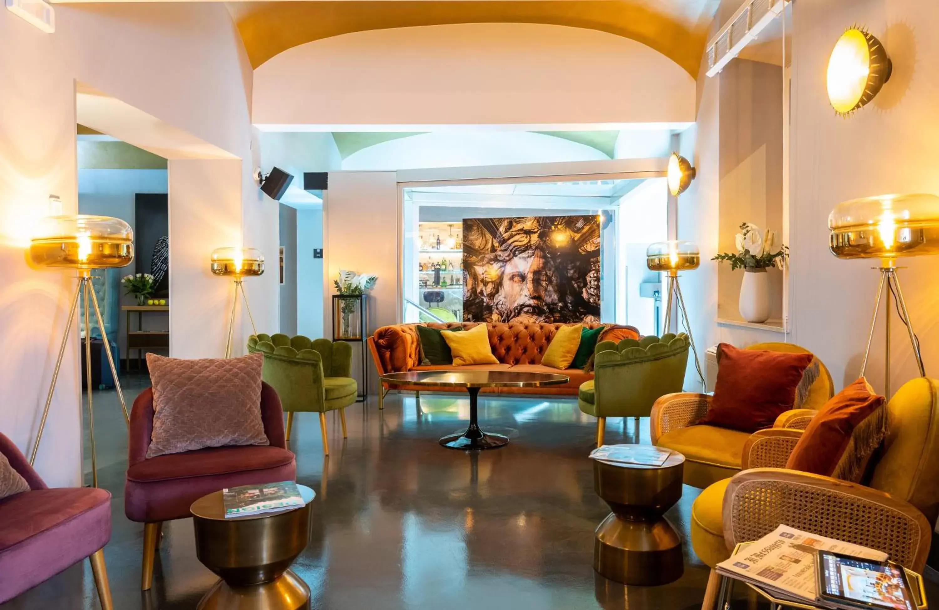 Lobby or reception, Lounge/Bar in Leonardo Boutique Hotel Rome Termini