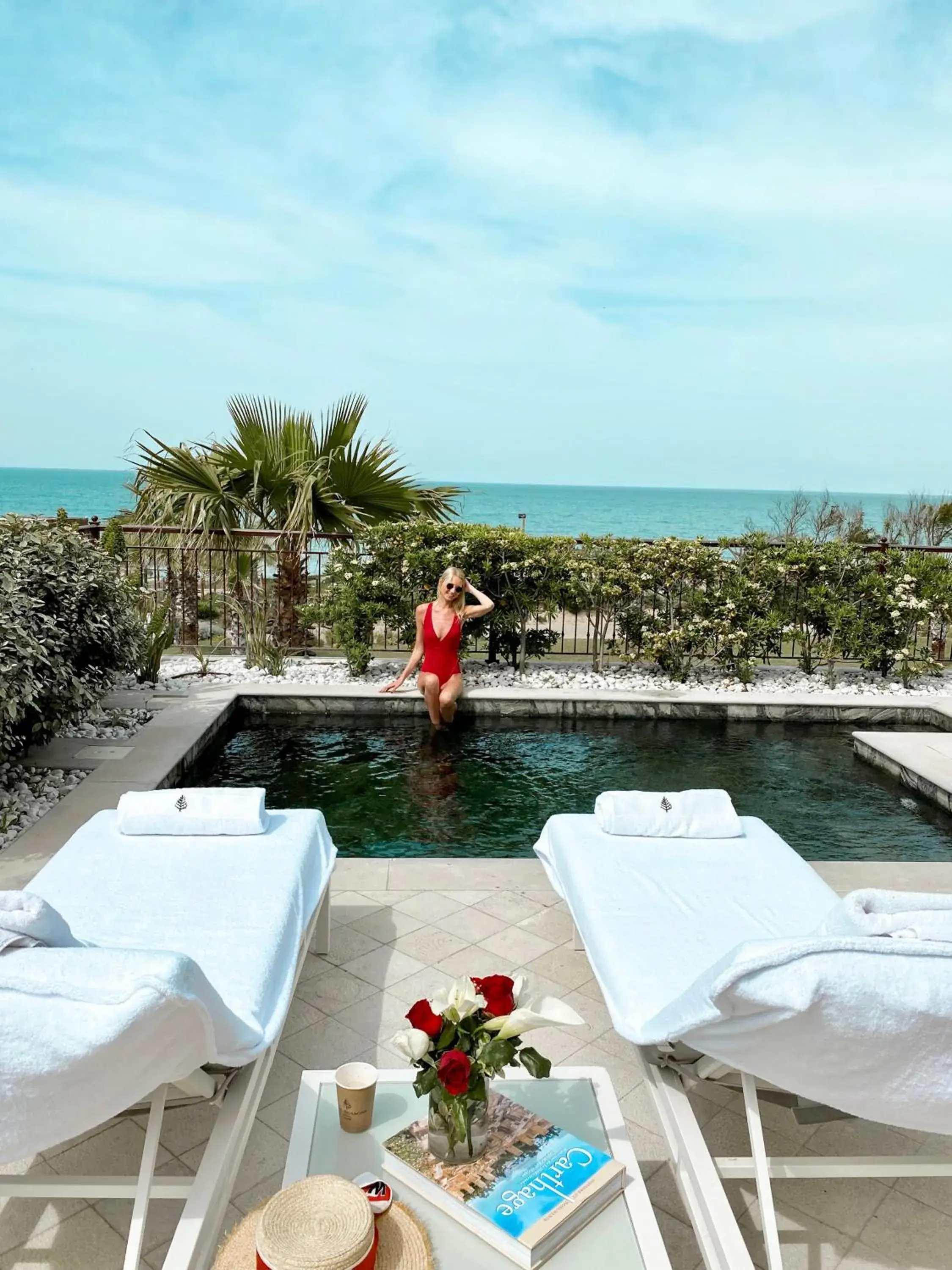 Pool view in Four Seasons Hotel Tunis