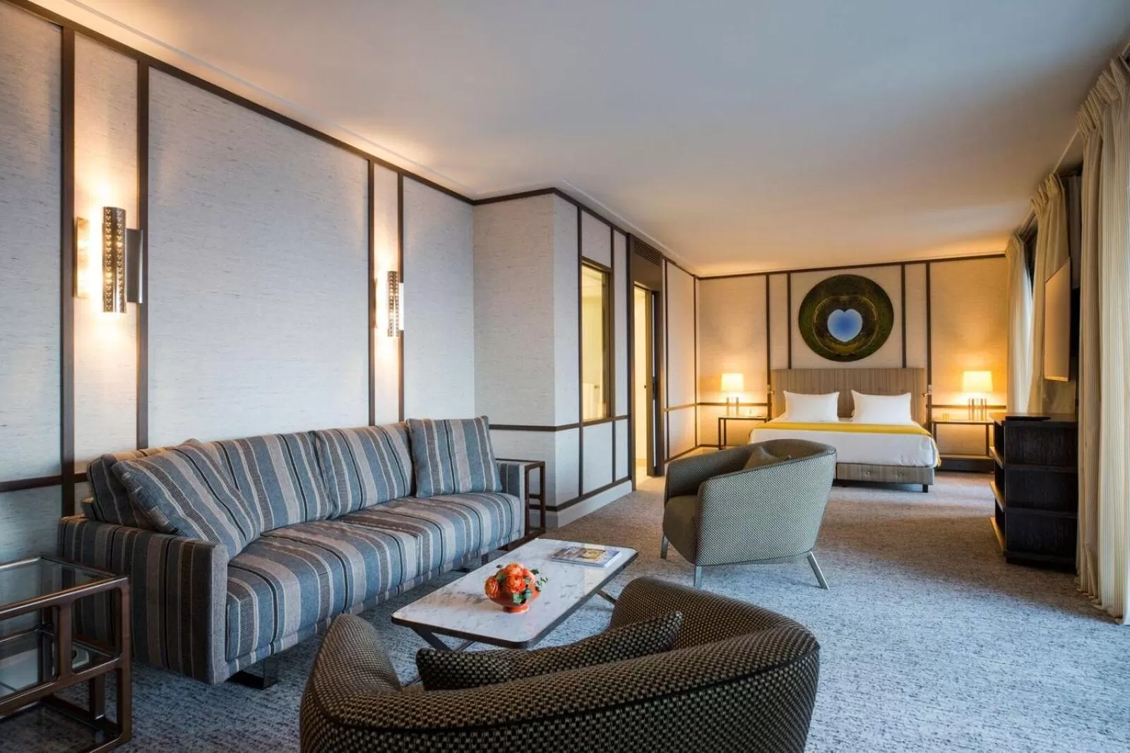 Seating area, Bed in Villa Maïa