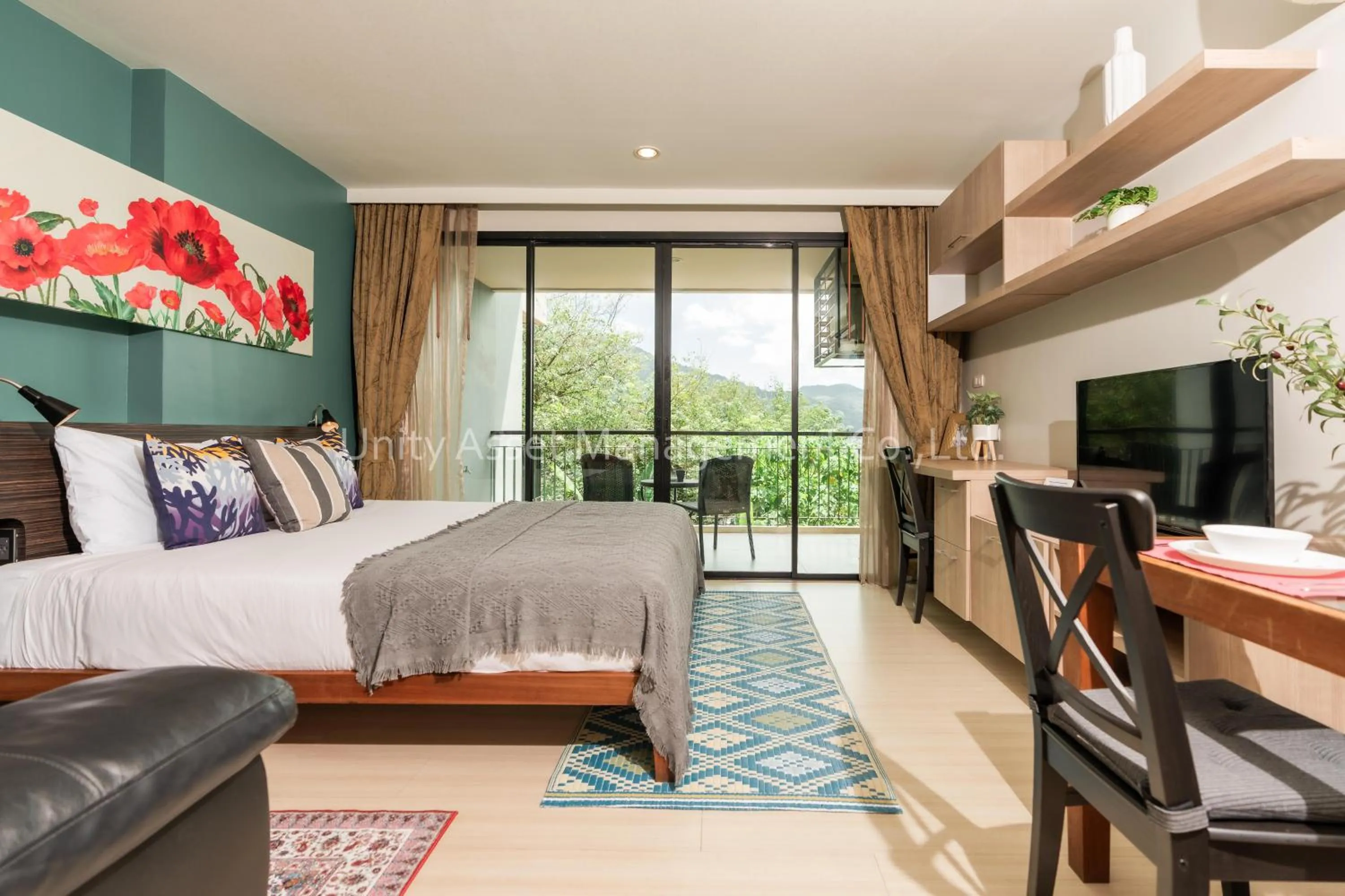 Bedroom, Bed in The Unity and The Bliss Patong Residence