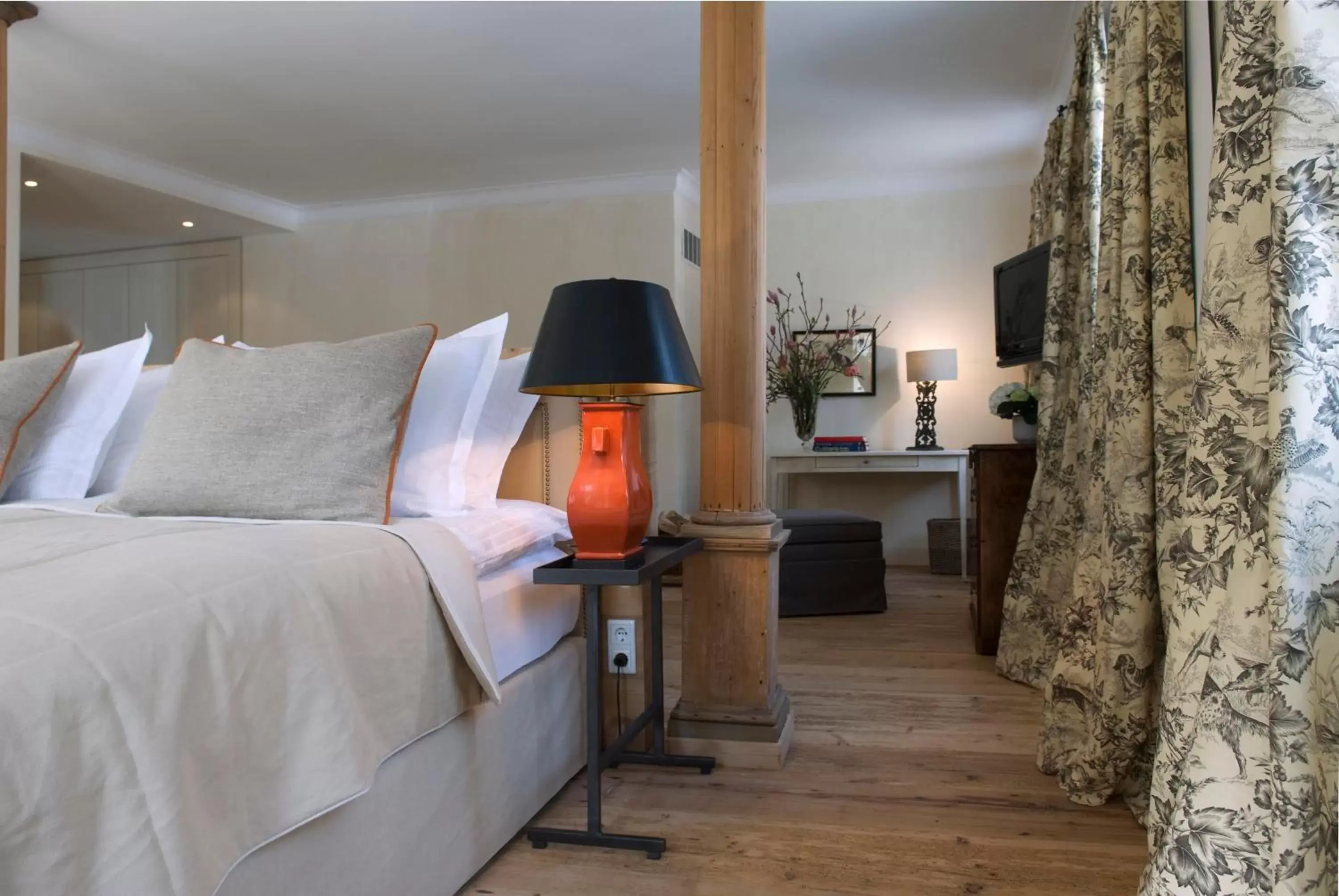 Bed in Brauereigasthof-Hotel Aying Bed in Brauereigasthof-Hotel Aying